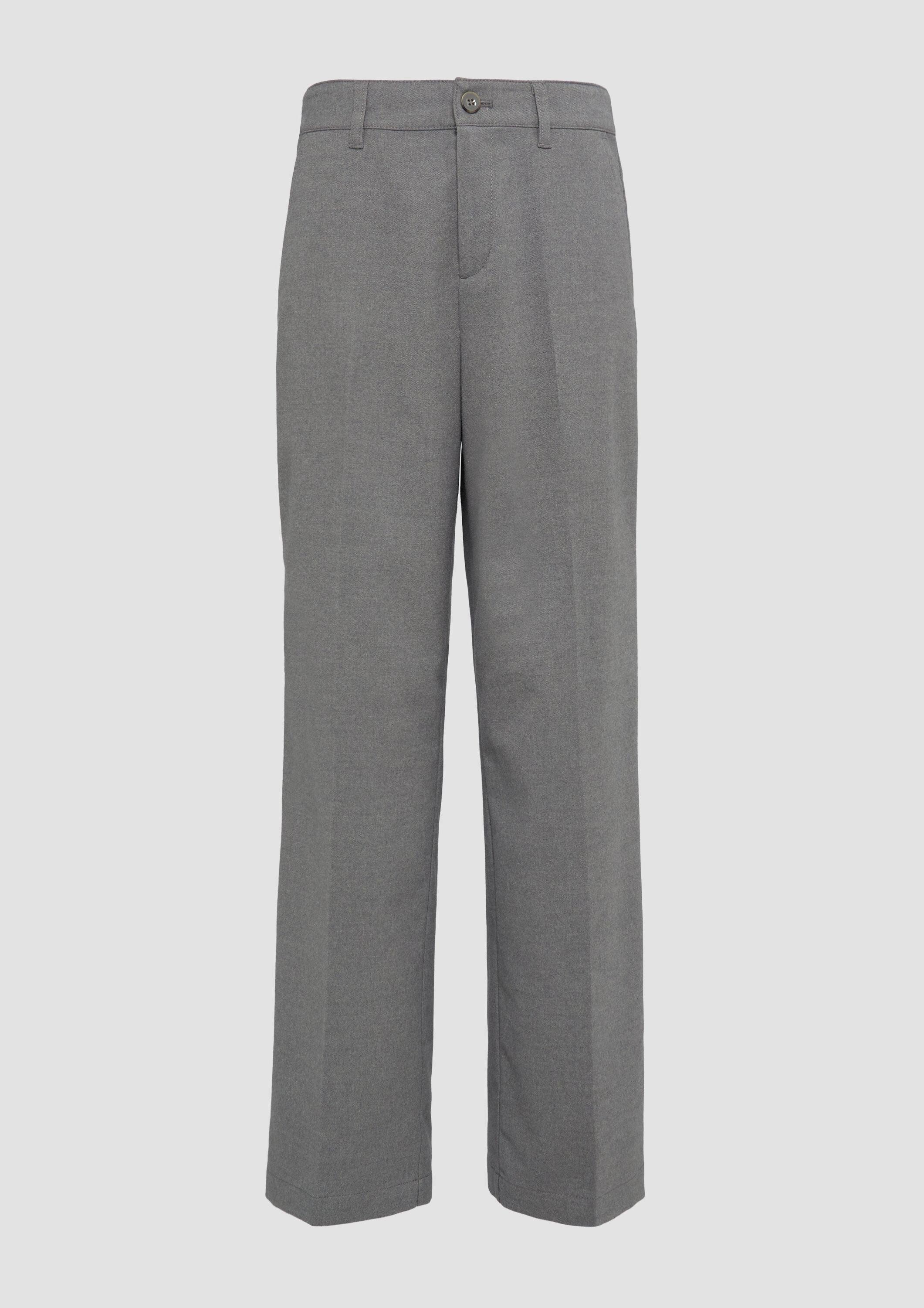 s.Oliver Chinos Hose Stoffhose mit Wide Leg und Bügelfalten