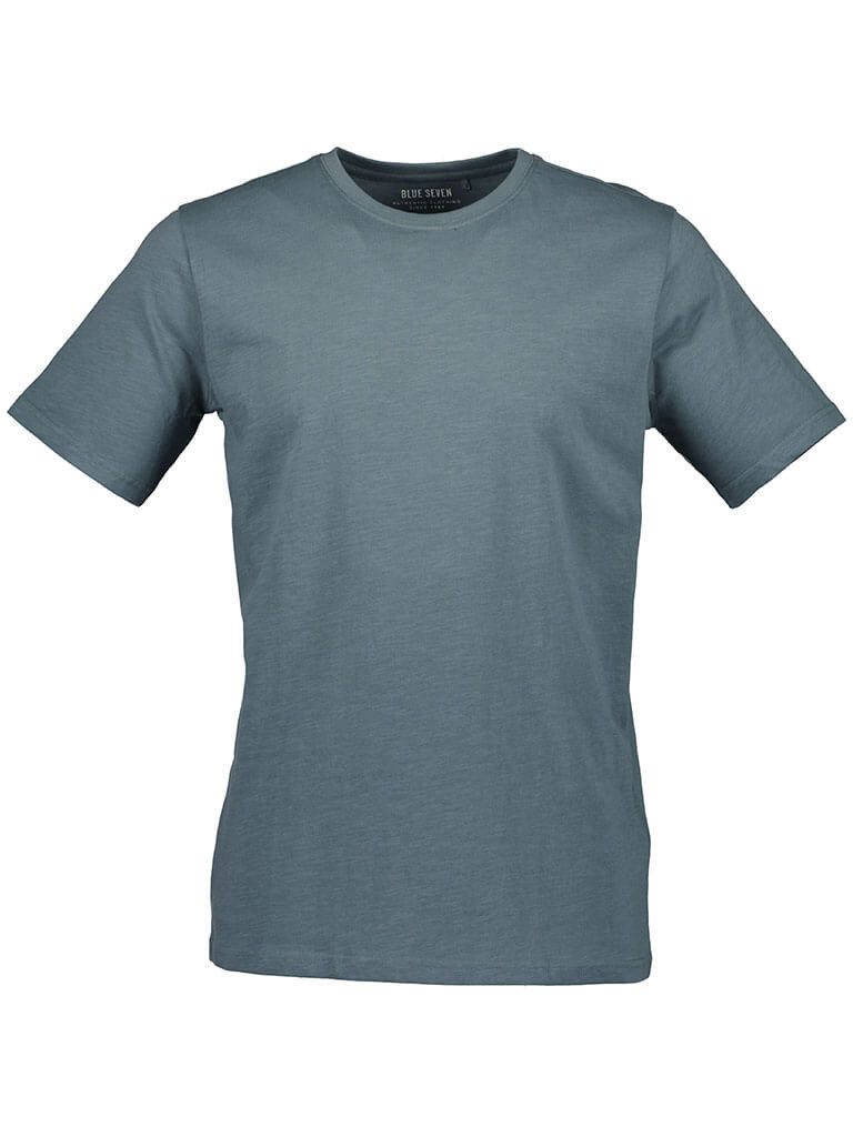 Blue Seven T-Shirt 350520 Herren Kurzarm-Shirt Unifarben mit Rundhalsausschnitt aus Baumwolle