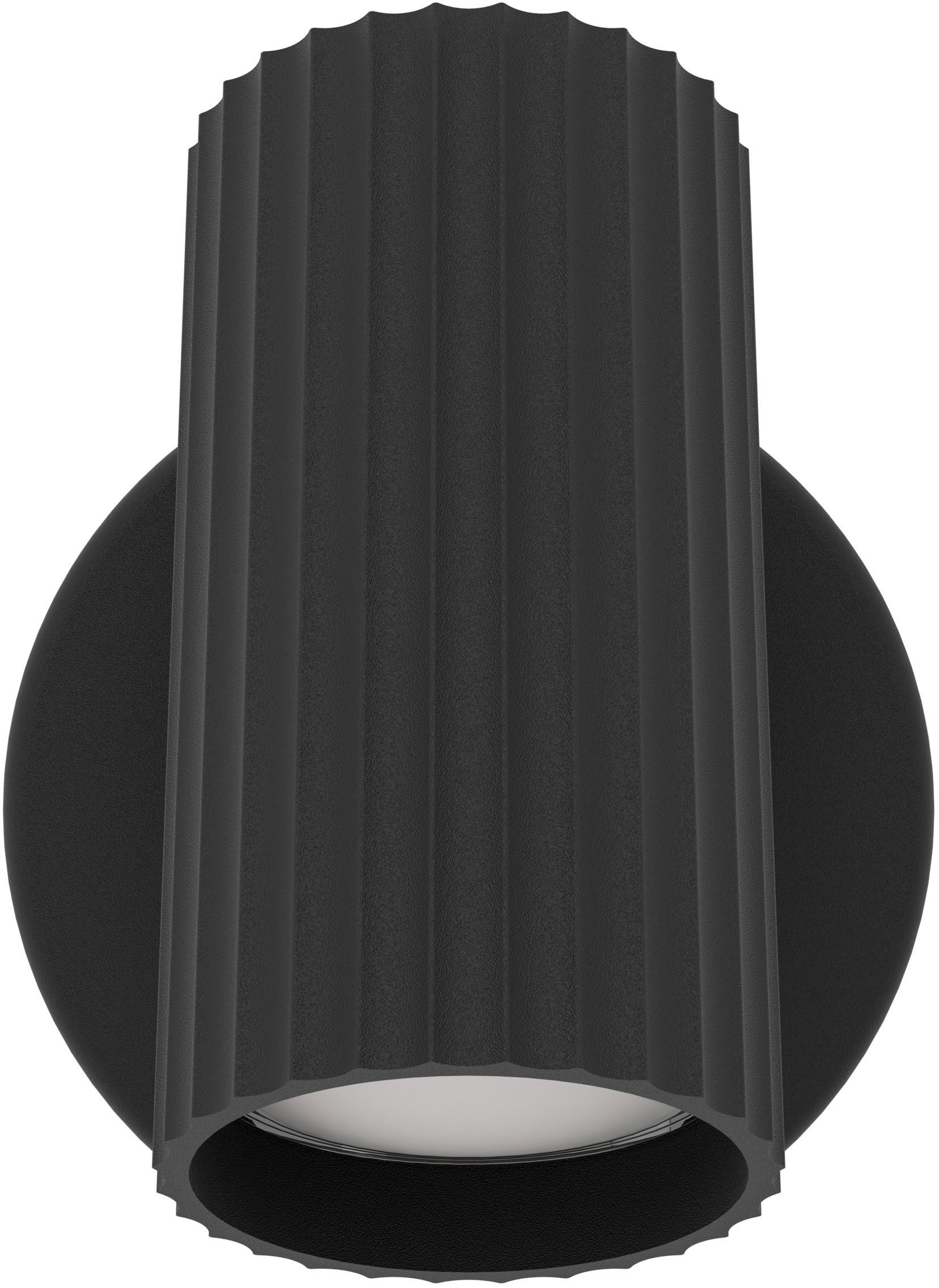 EGLO Wandleuchte PORTILLO Wandlampe - Alu, Stahl - GU10 - 1X5W - IP20, Ein-/Ausschalter, ohne Leuchtmittel, Wandstrahler, Wandspot, Wohnzimmer, Flur, L10,5 x H11 x AL12,5 cm