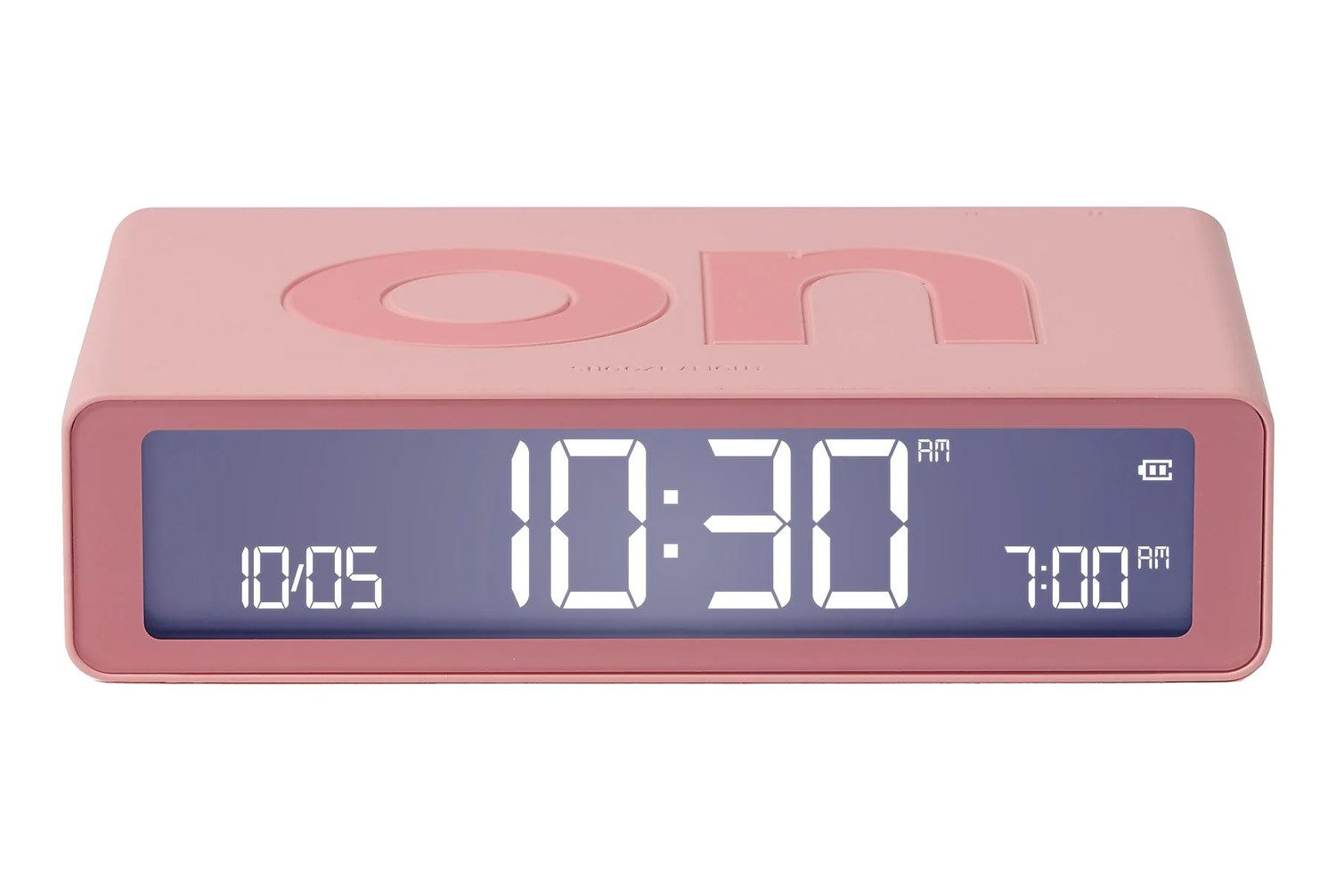 Lexon Quarzwecker Digital-Flip Classic Rosa