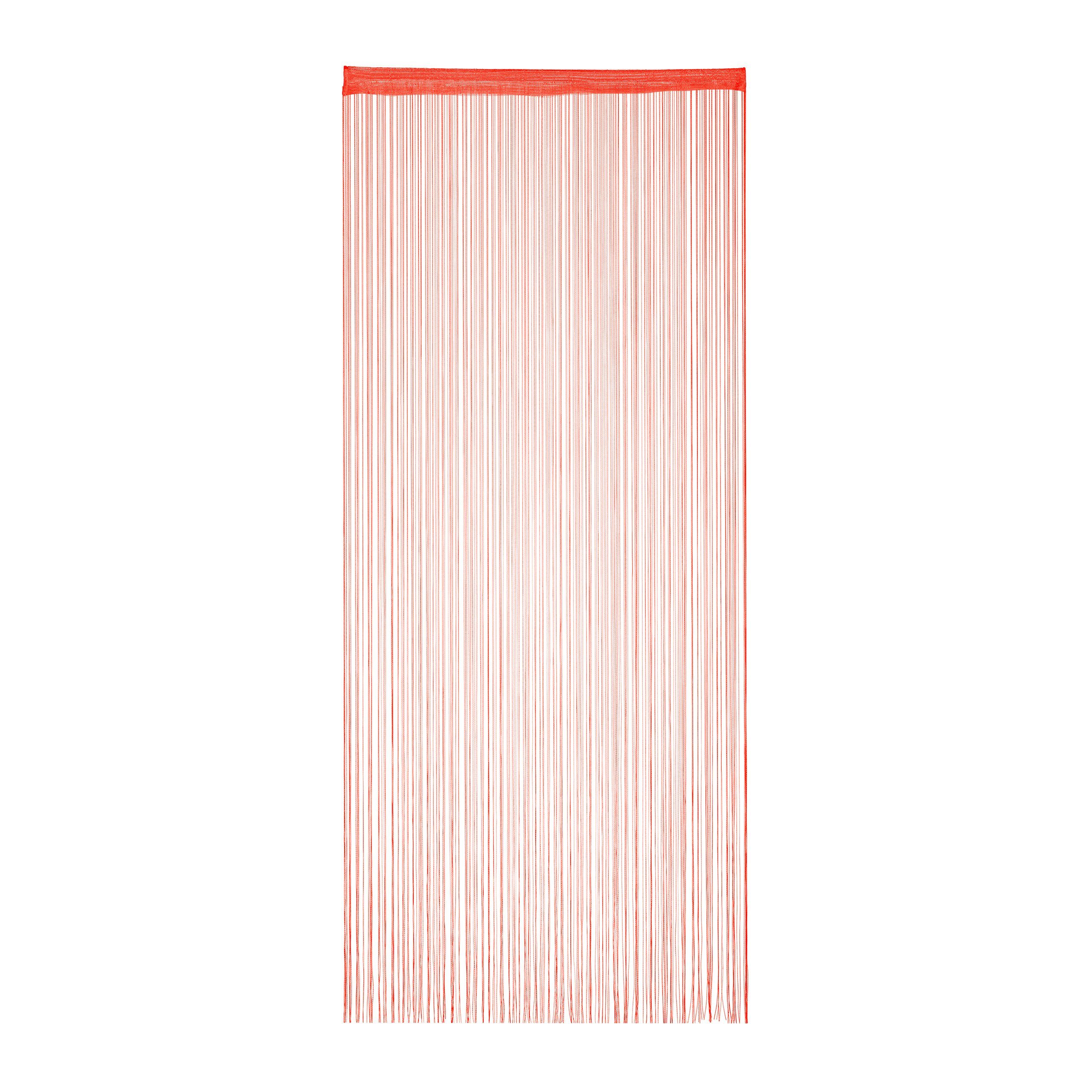 Fadenvorhang Fadenvorhang rot, relaxdays, 90x245cm