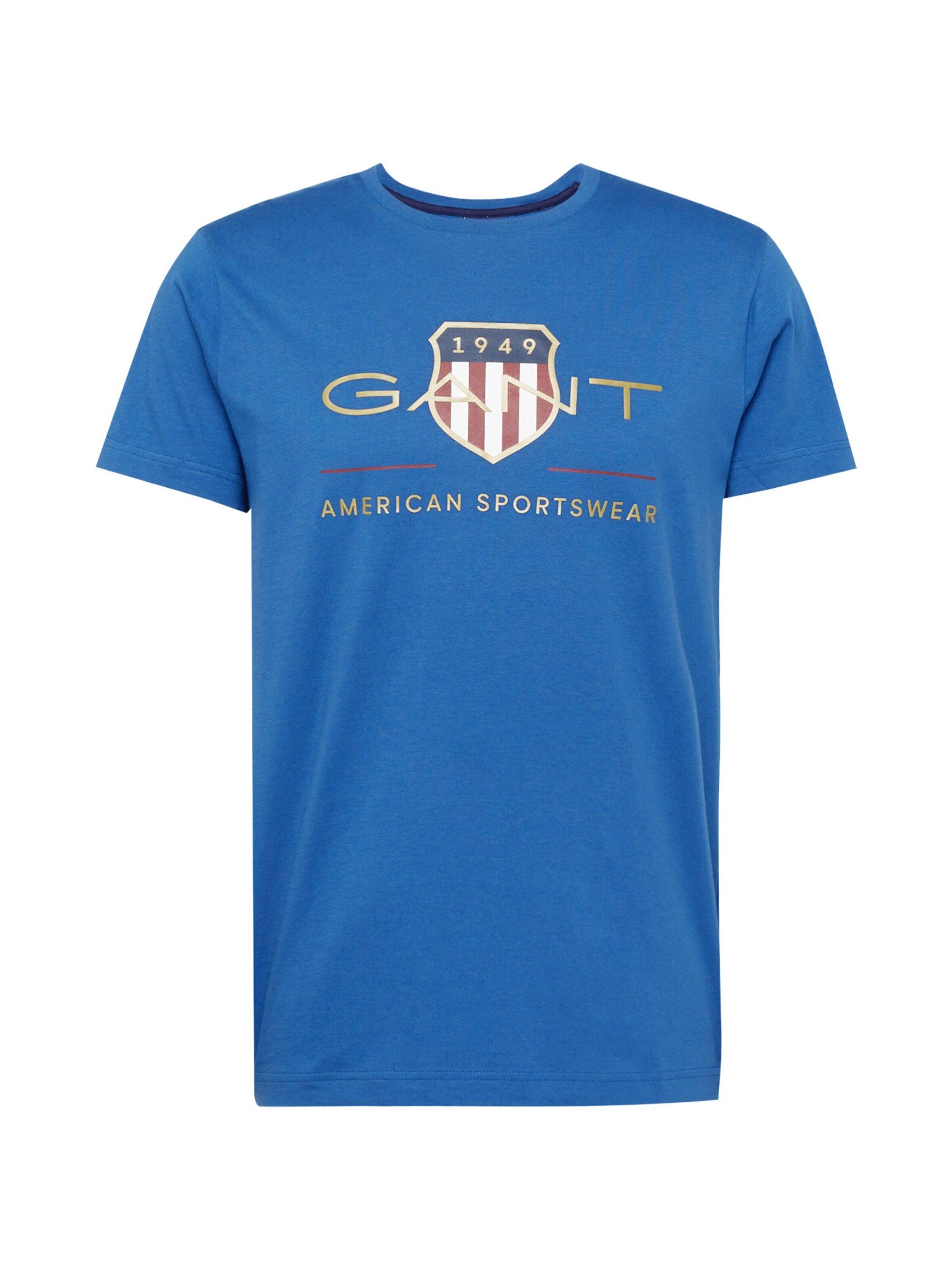 Gant T-Shirt (1-tlg) Blau (Lake Blue)