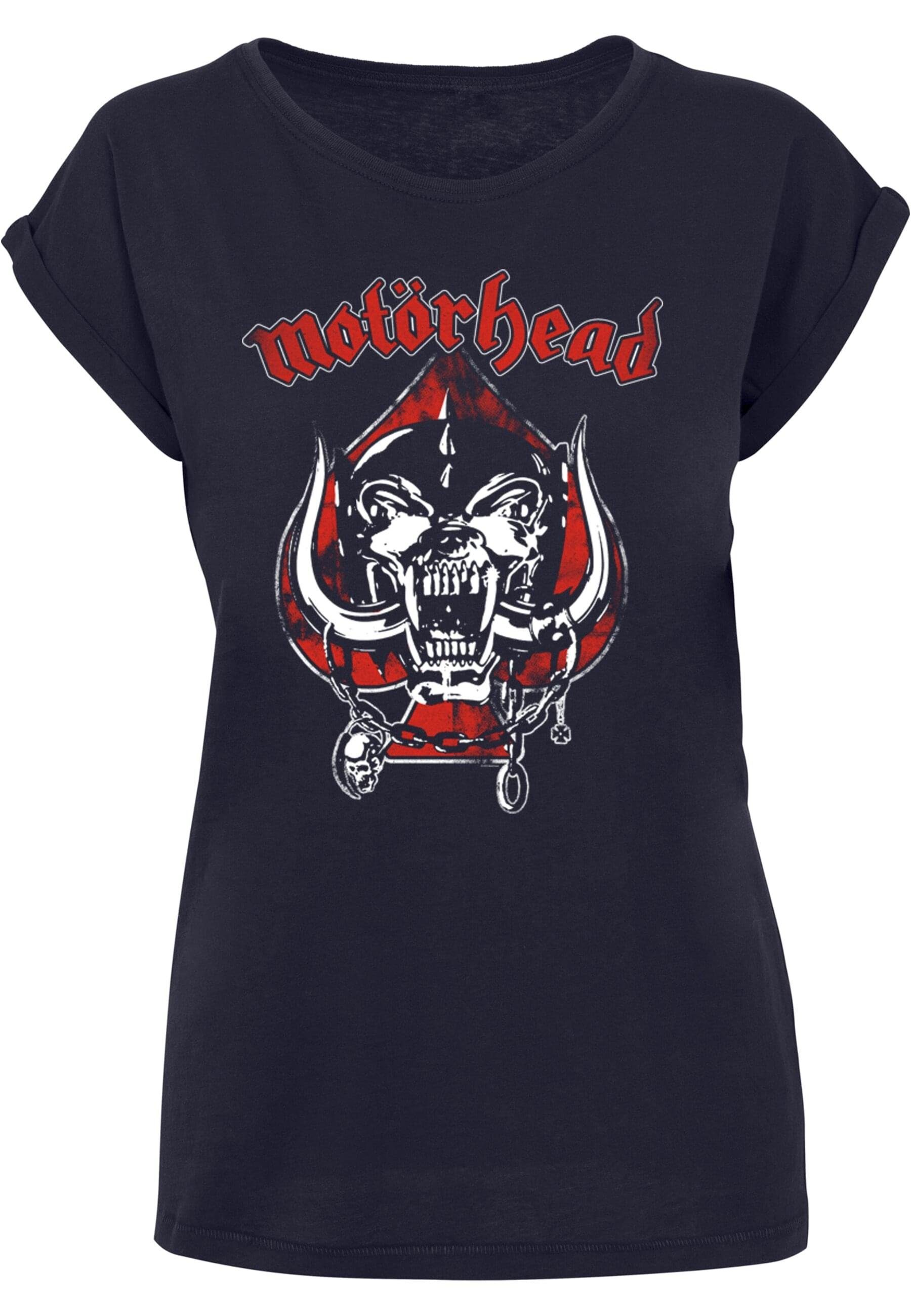 Merchcode T-Shirt Damen Ladies Motorhead - Spade Warpig Extended Shoulder Tee (1-tlg) navy
