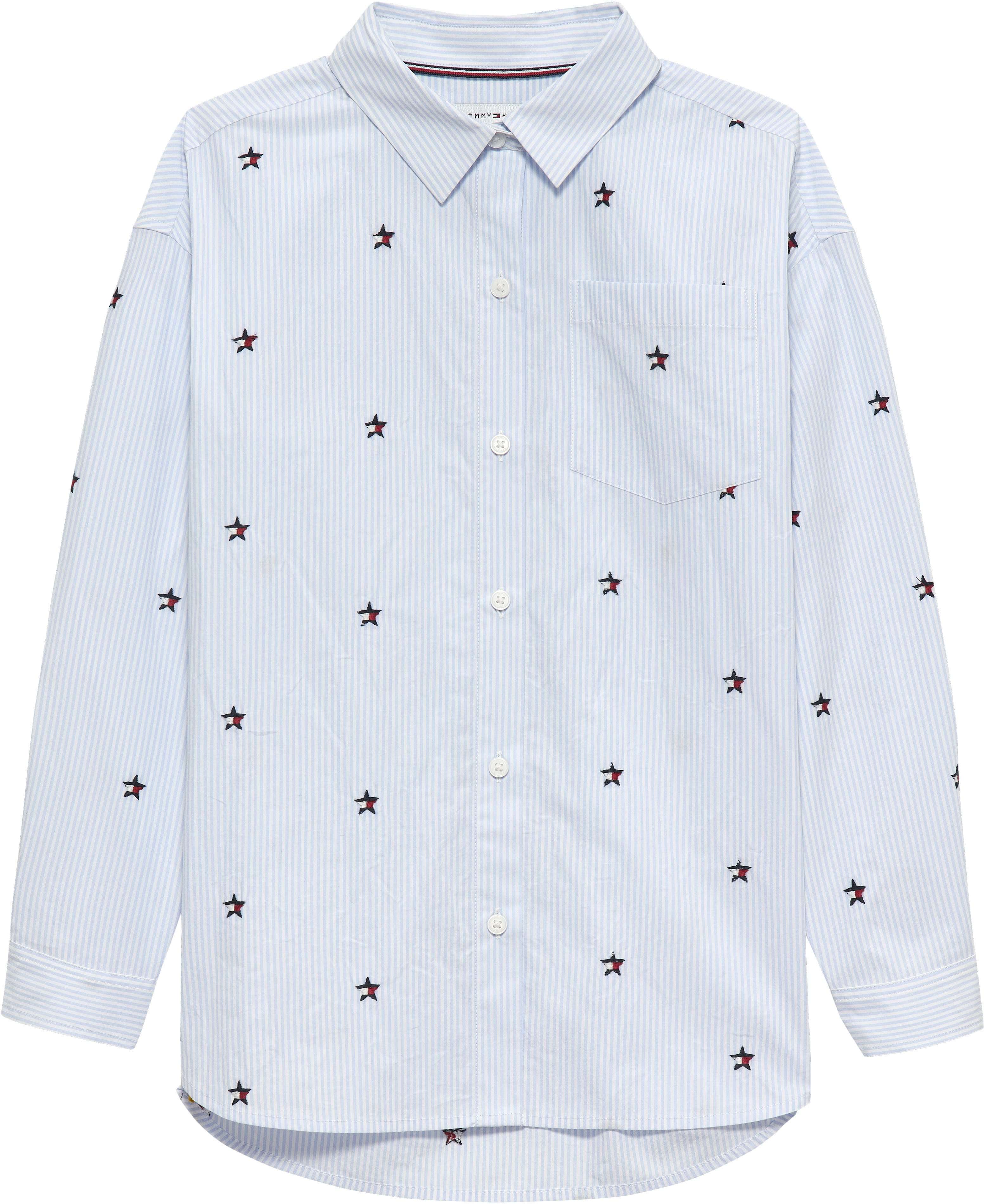 Tommy Hilfiger Hemdbluse STRIPED STAR SHIRT LONG SLEEVE Kinder bis 16 Jahre, mit Stickereien – Bild 4 von 5