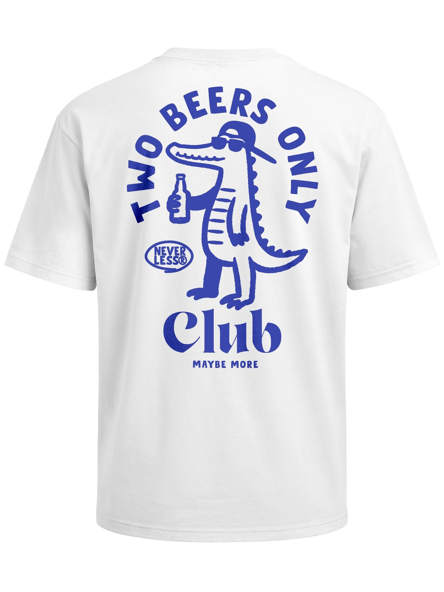 Neverless Oversize-Shirt Herren T-Shirt - Two Beers only - Oversized Relaxed Fit Sommer mit Print