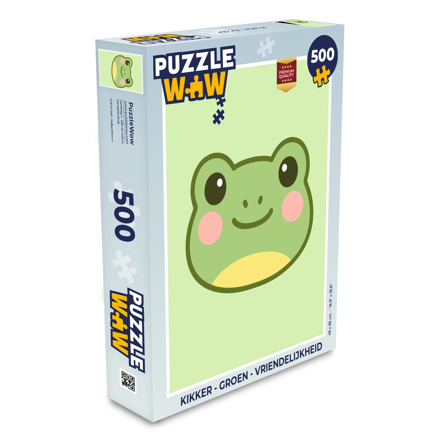 MuchoWow Puzzle Frosch - Grün - Freundlichkeit, 500 Puzzleteile, Foto-Puzzle, Bilderrätsel, Puzzlespiele, Spielzeug