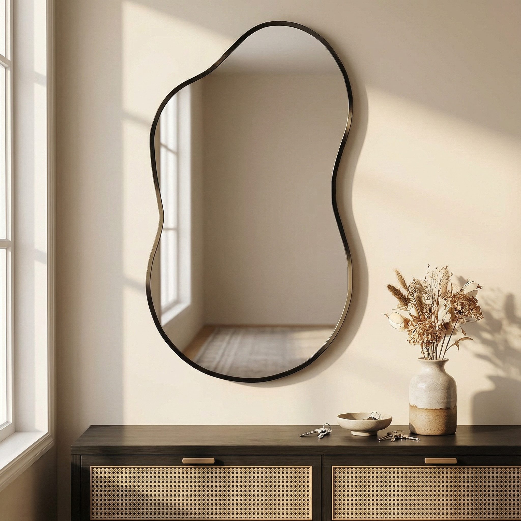 TLGREEN Dekospiegel Wandspiegel, (Wolkenspiegel mit Gehärtetes Glas, Alumin günstig online kaufen