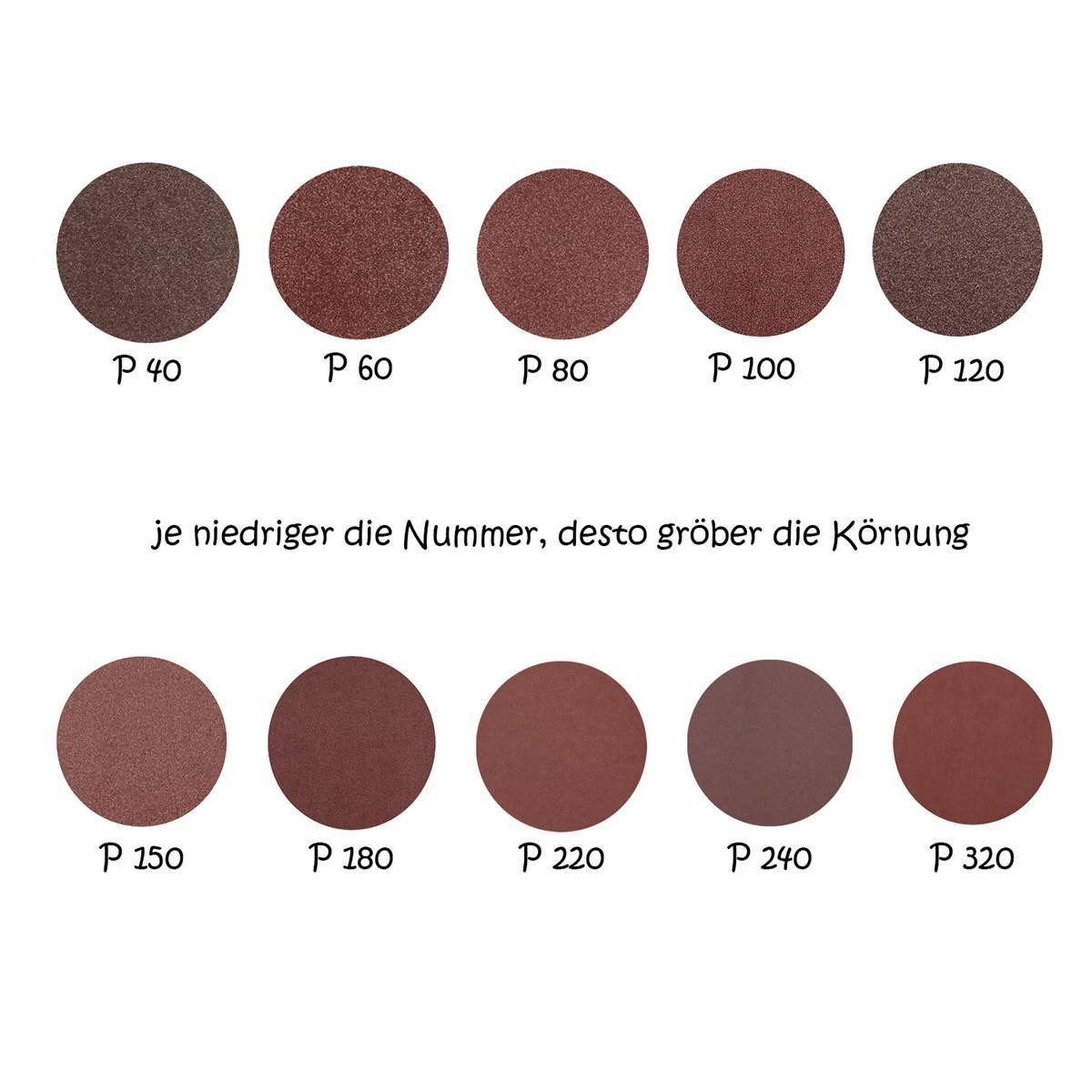 varivendo Schleifpapier 10er Set Schleifpapier Aluminiumoxid C-Papier gemischte Körnung Rot, (Set, 10 St., Schleifpapier), Schleifbogen Schleifstreifen Schmirgelpapier Sandpapier Schleifmittel