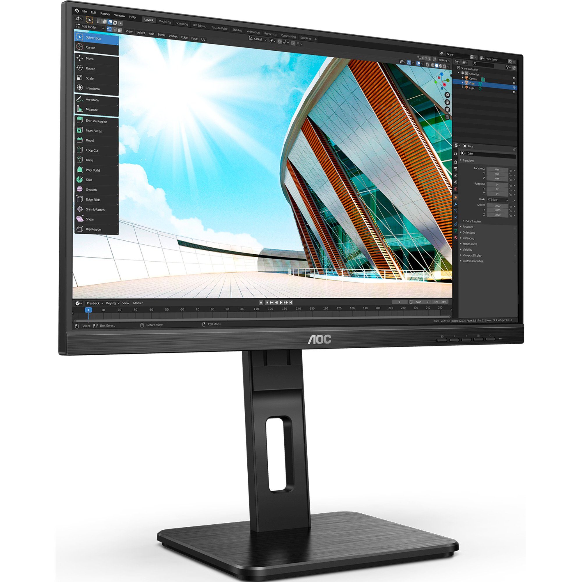 AOC 22P2Q LED-Monitor (1920 x 1080 Pixel px), Energieeffizienz: E ...