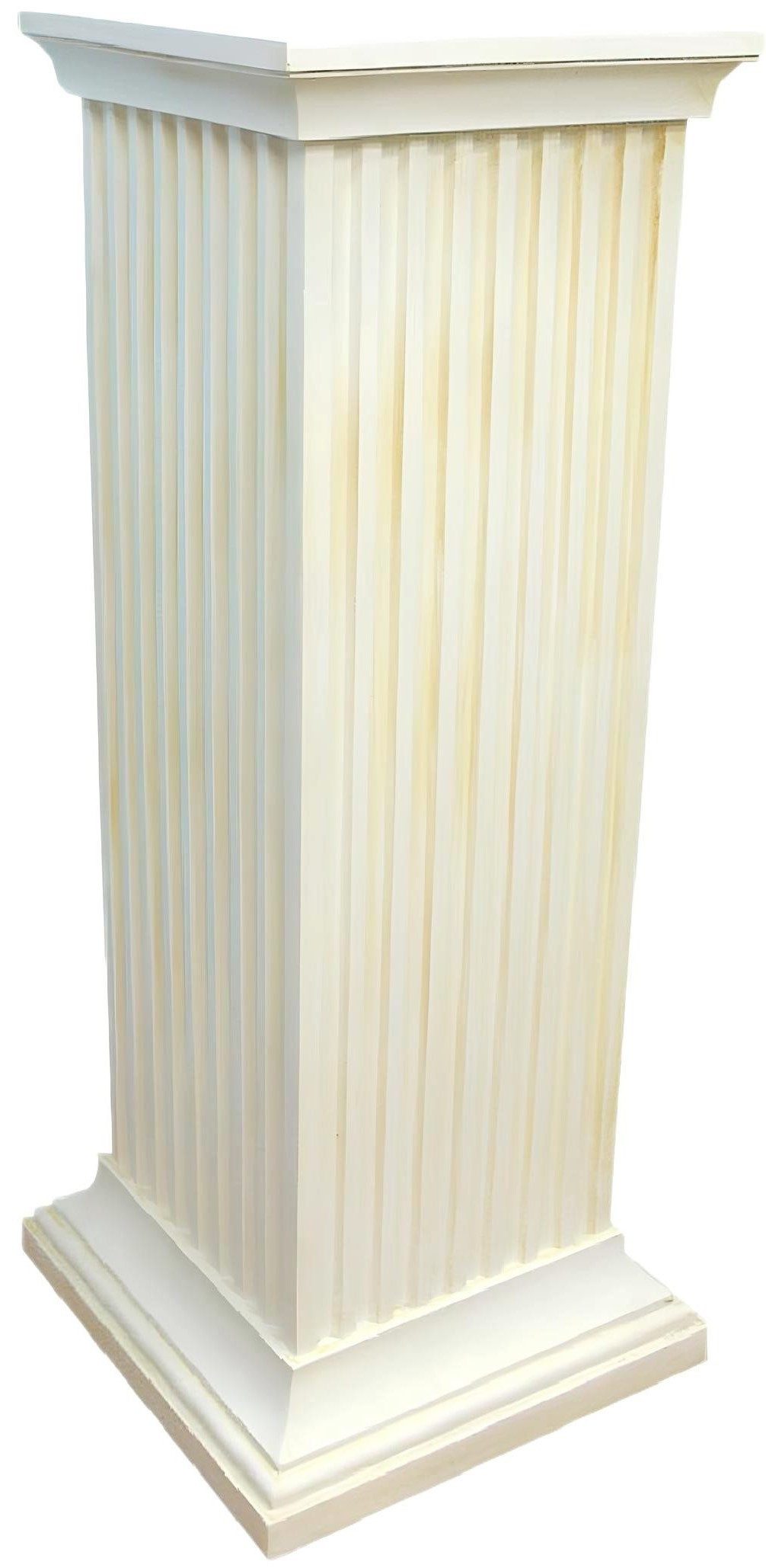 Xlmoebel Dekosäule Antike Dekosäule aus hochwertigem Material für stilvolle Akzente (Spaltenquadrat Material : Kunststoff/Stuck 120,5 cm Höhe), Hergestellt in Europa