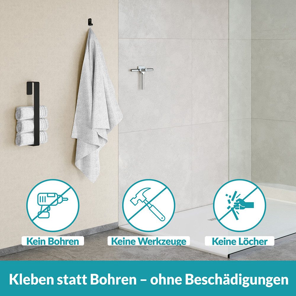 WEISSENSTEIN Handtuchhaken ohne Bohren Edelstahl, (3-St) günstig online kaufen