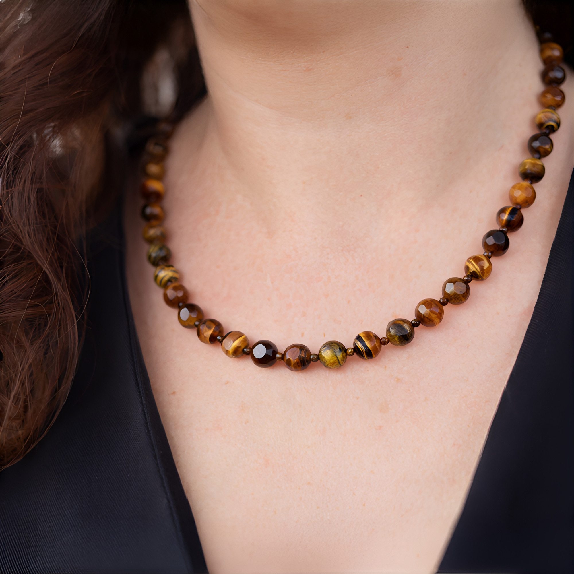 Cavill Silberkette Cavill Tigerauge Kette Damen, 925er Silber vergoldet, 13 günstig online kaufen