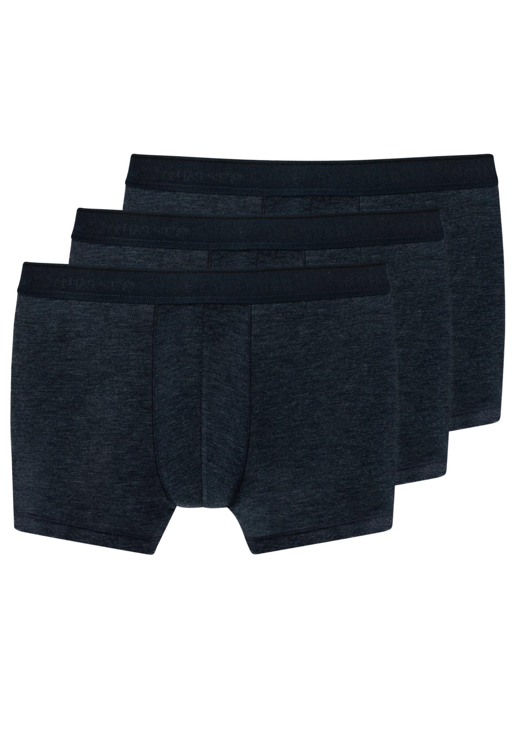 Schiesser Retro Boxer 3er Pack Personal Fit (Spar-Set, 3-St) Retro Short / Pant - Ohne Eingriff - Körpernahe Shorts für Herren Dunkelblau