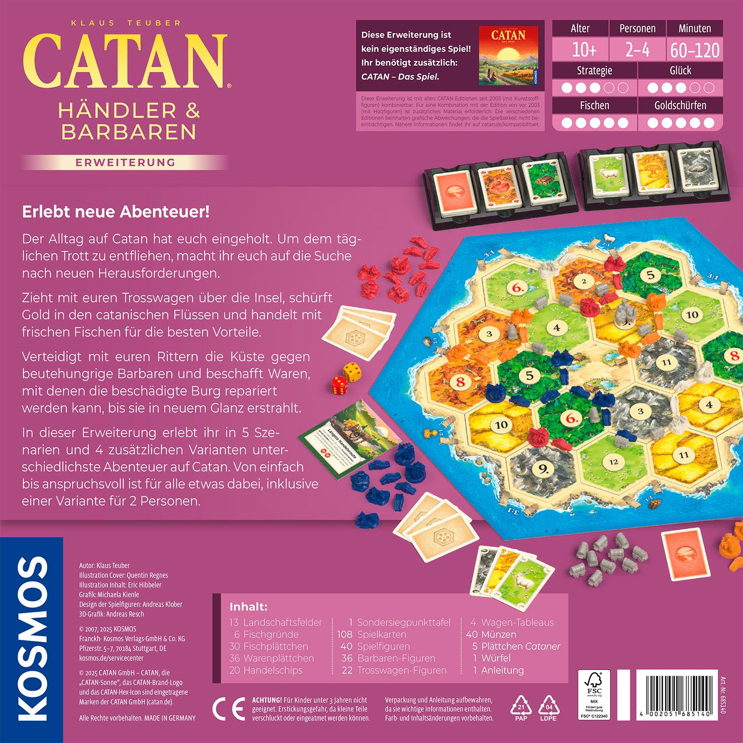 Kosmos Spiel CATAN Händler & Barbaren, Strategiespiel, Made in Germany