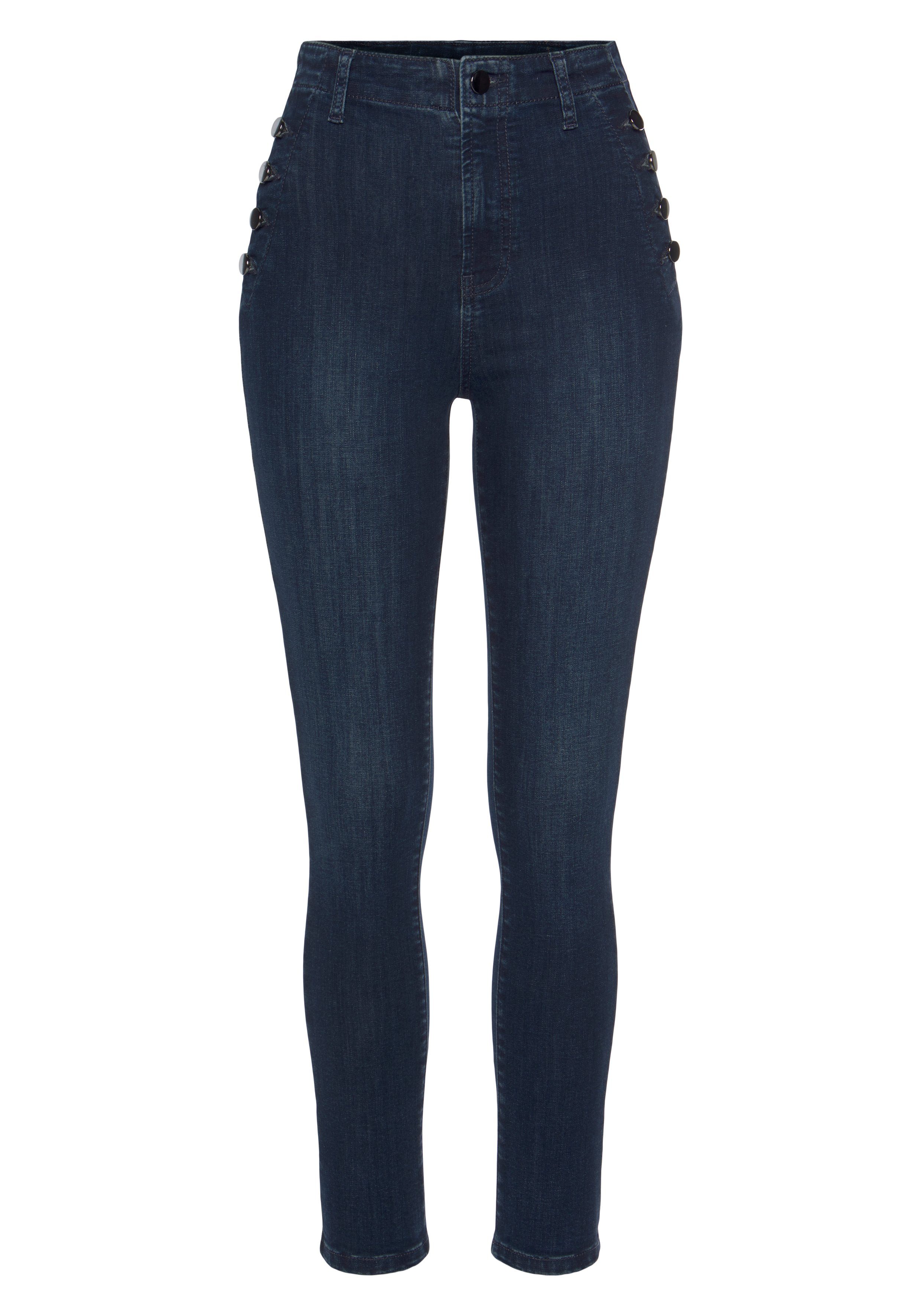Vivance Jeggings mit Zierknöpfen, Stretch, Super Skinny, figurbetont, High- günstig online kaufen