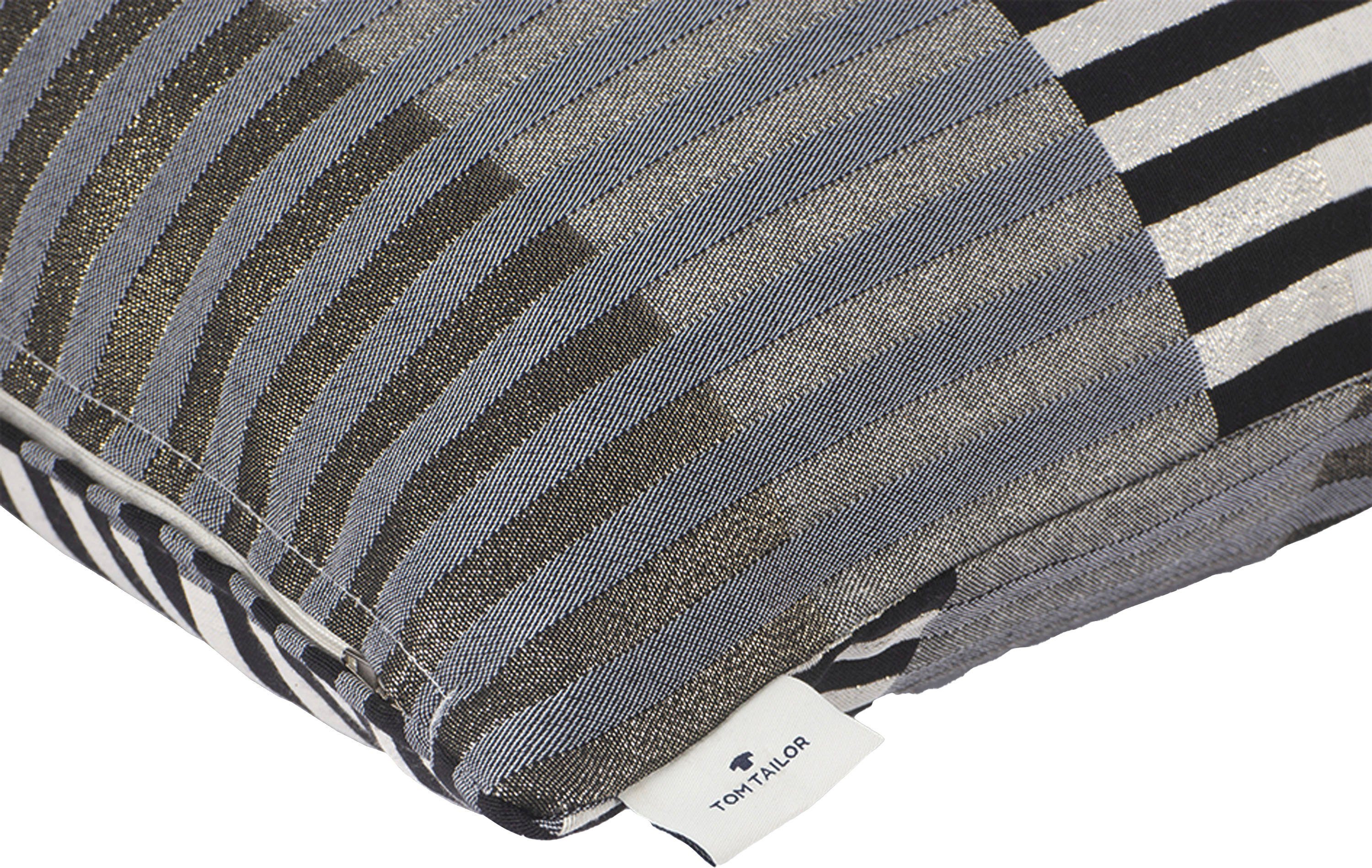 Kissenhülle »Glamour Stripe«, TOM TAILOR (1 Stück), mit metallischen Effektgarnen-kaufen