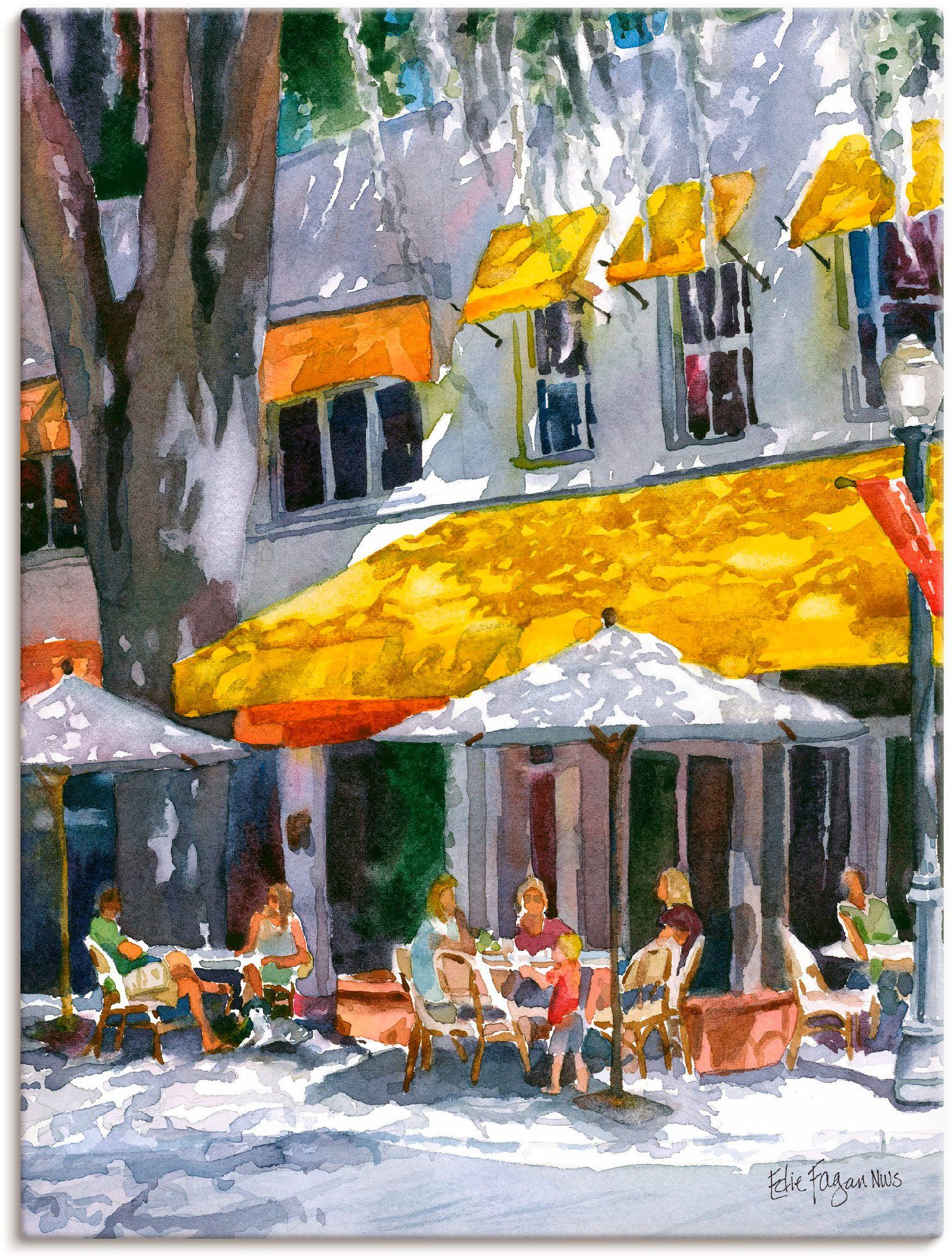 in St), (1 Artland Größen Restaurant & als Cafés Poster Alubild, versch. Aprilabend, oder Wandaufkleber Leinwandbild, Wandbild