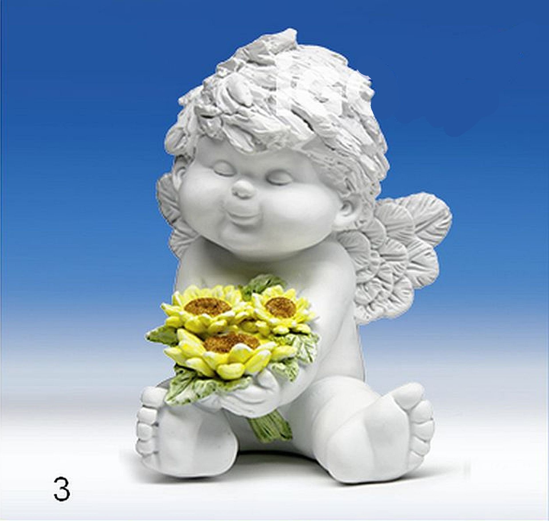 Gr. Small-Preis 488 L Engelfigur Sonnenblumen mit Igor Engel