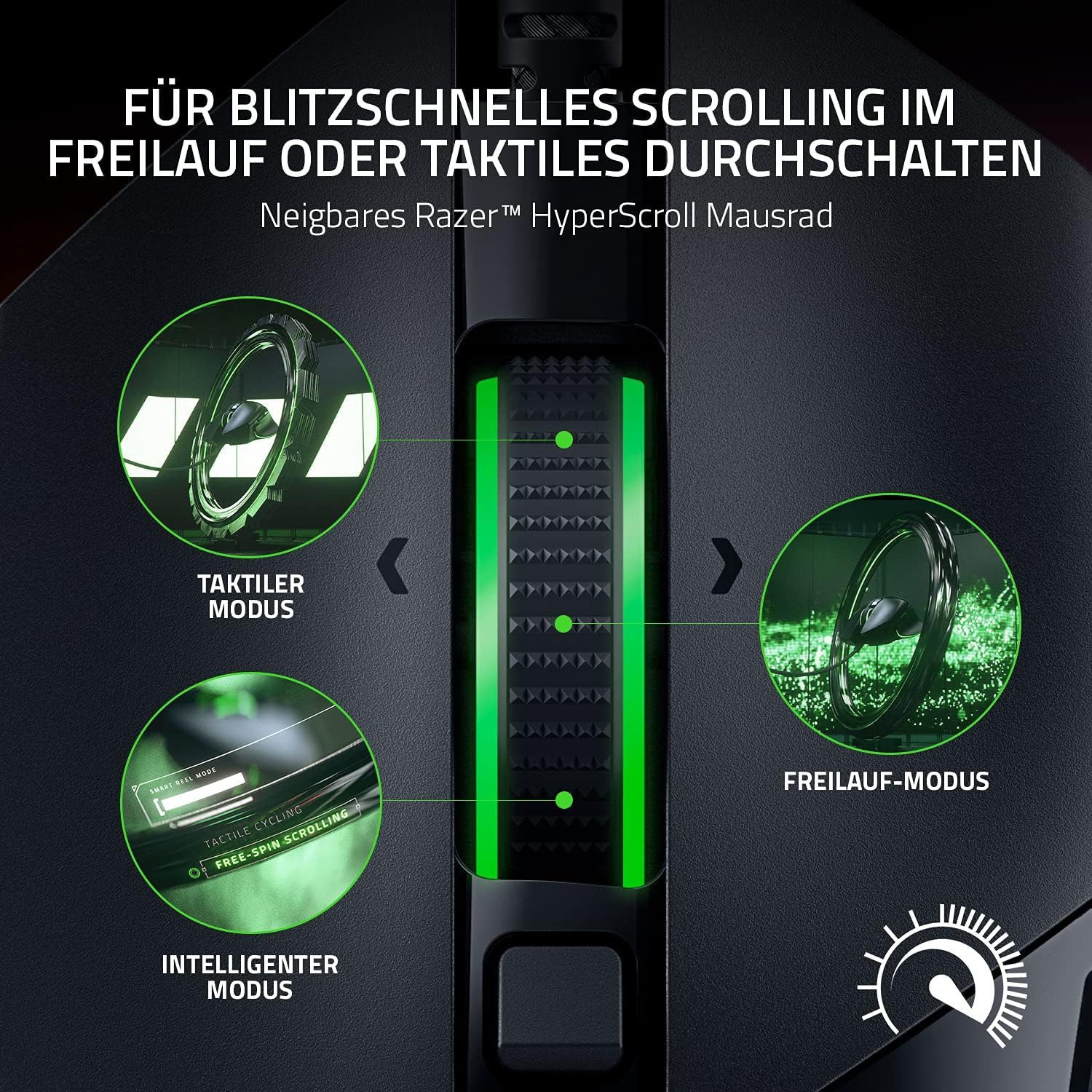 RAZER Basilisk V3 Gaming-Maus –Kabelgebunden, Anpassbar, Ergonomisch, RGB Gaming-Maus
