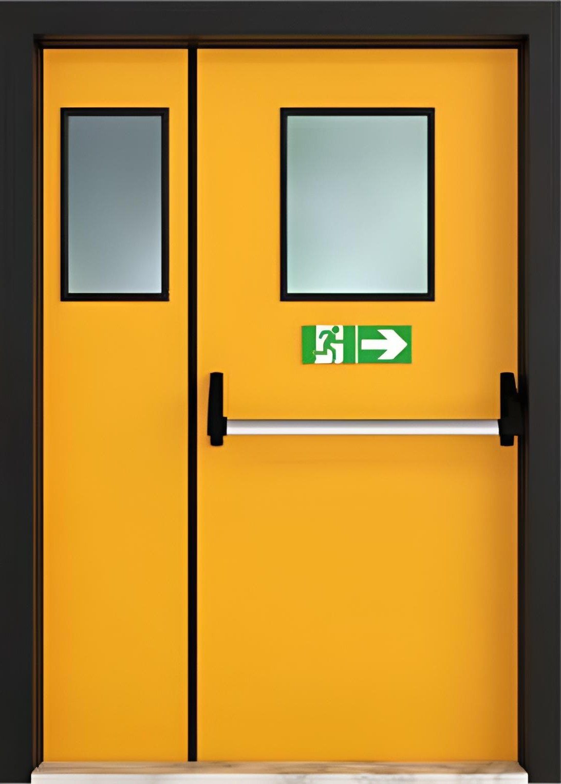 JVmoebel Brandschutztür Gelbe Brandschutztür Designer Notausgang Sicherheitstüren, Made in Europa