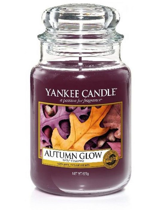 Yankee Candle Duftkerze Yankee Candle Autumn Glow Duftkerze 623 g (Eine Kerze im Glas mit Deckel)