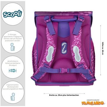 Scooli Schulranzen Scooli CampusFit (Set, 5-tlg., inkl. Federmappe und Turnbeutel), Magic Unicorn EINHORN Pferd