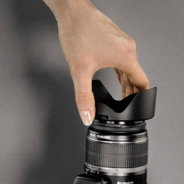 Hama Gegenlichtblende Snap mit Objektivdeckel Weitwinkel-Objektive, 55 mm Gegenlichtblende