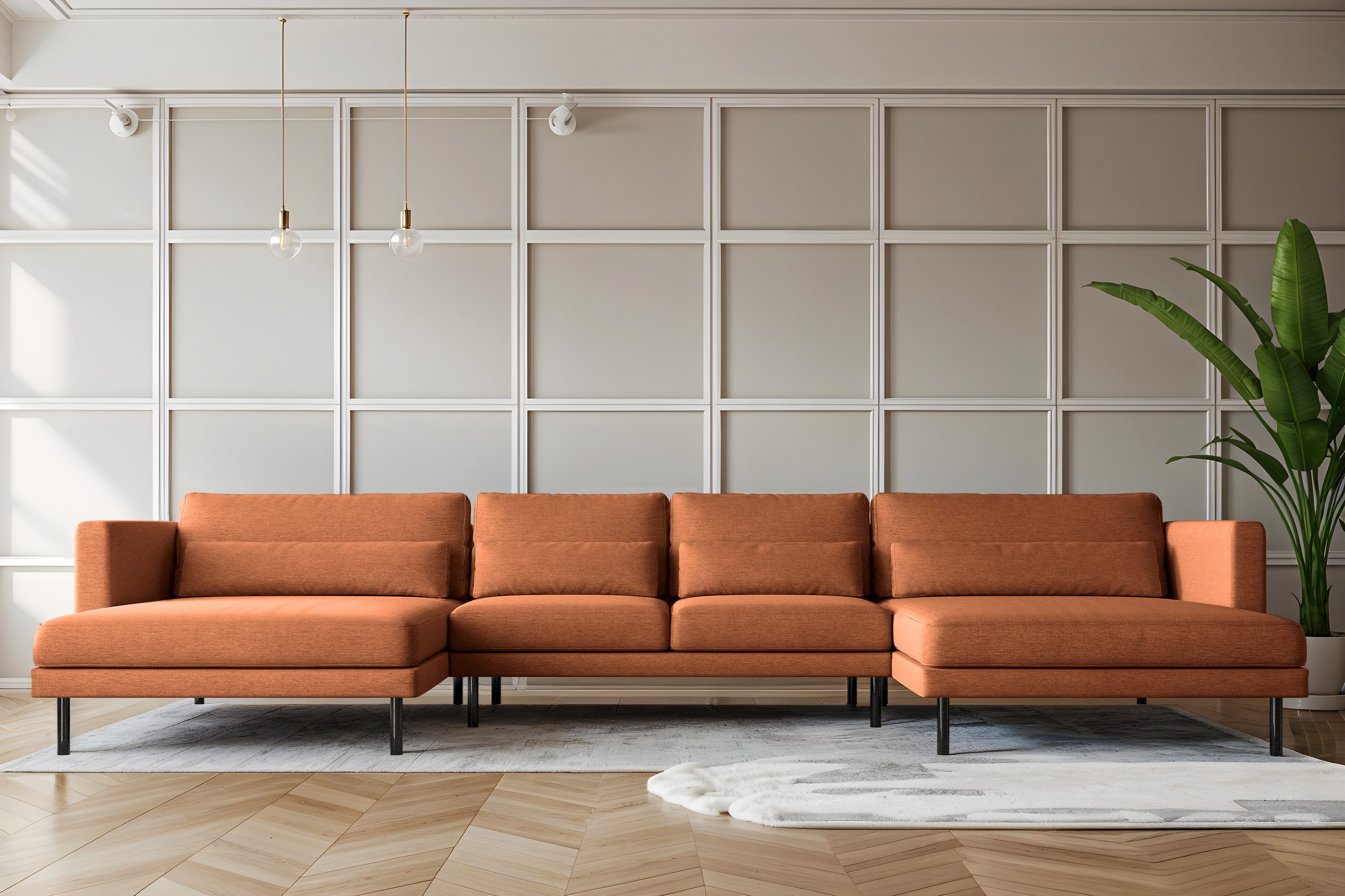 Kaiser Möbel Ecksofa DANI in U-Form,Stilvolles, stoff Poso und Verita