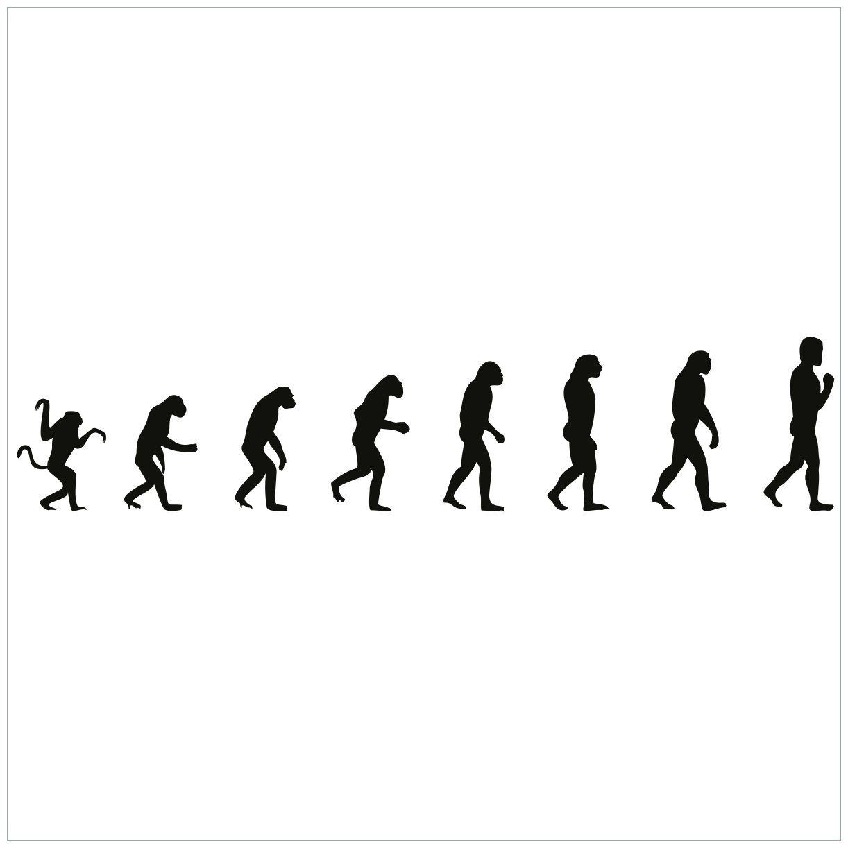 Wallario Tischplatte Evolution - Die Entwicklung des Menschen (1 St), für Ikea Lack Tisch geeignet
