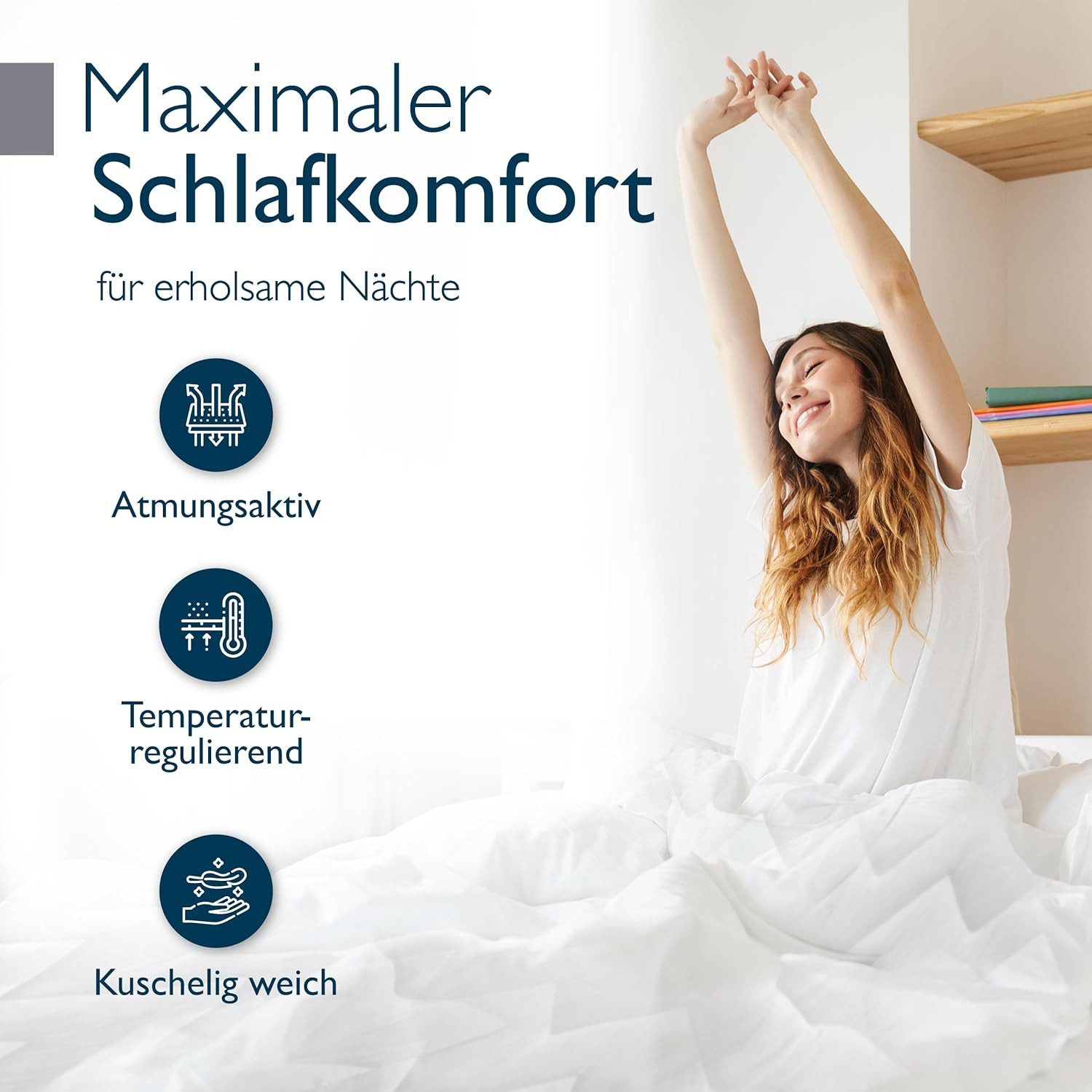 Beautissu Microfaserbettdecke 4 Jahreszeiten Bettdecke Allergiker Bettdecke BeauNuit FS, 135x200cm, 4 Jahreszeiten Bettdecke 135x200 cm Allergiker Bettdecke – 2 – Bild 5 von 5
