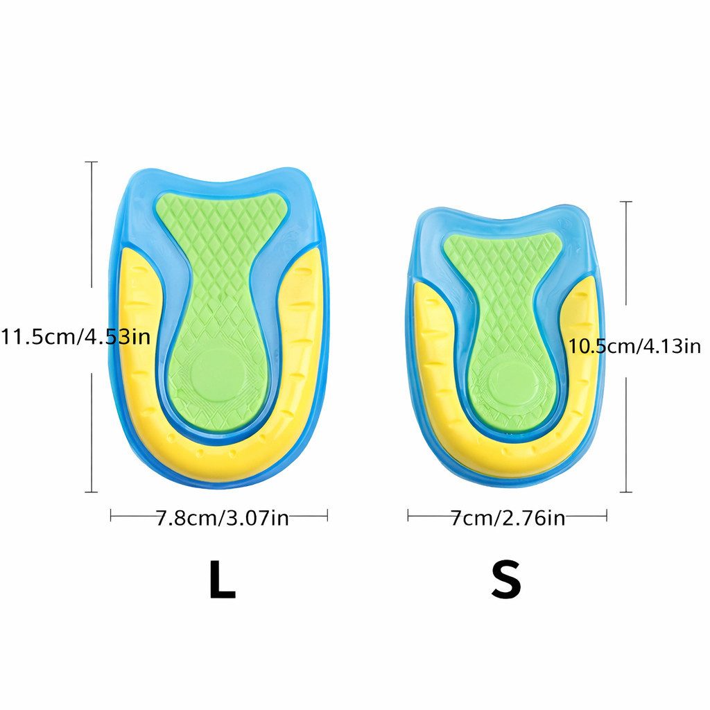 COOL-i ® Fersenkissen Silikon Fersenkissen (2 Paar) – Weiche Gel-Polster bei Fersenschmerzen, Fersensporn & Plantarfasziitis – stoßdämpfend, zuschneidbar, unisex
