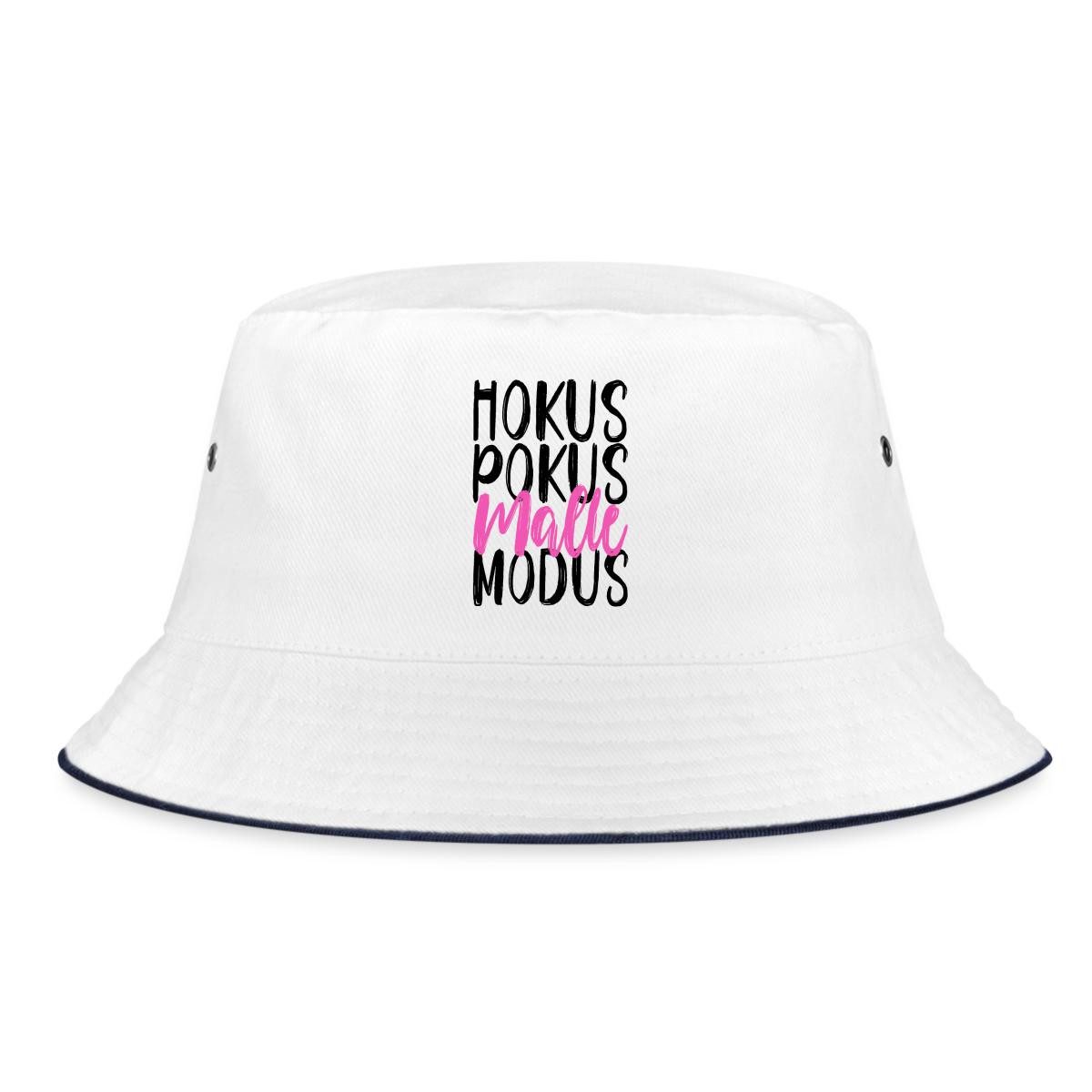 Spreadshirt Sonnenhut Hokus Pokus Malle Modus Mallorca Party Fischerhut (1-St)