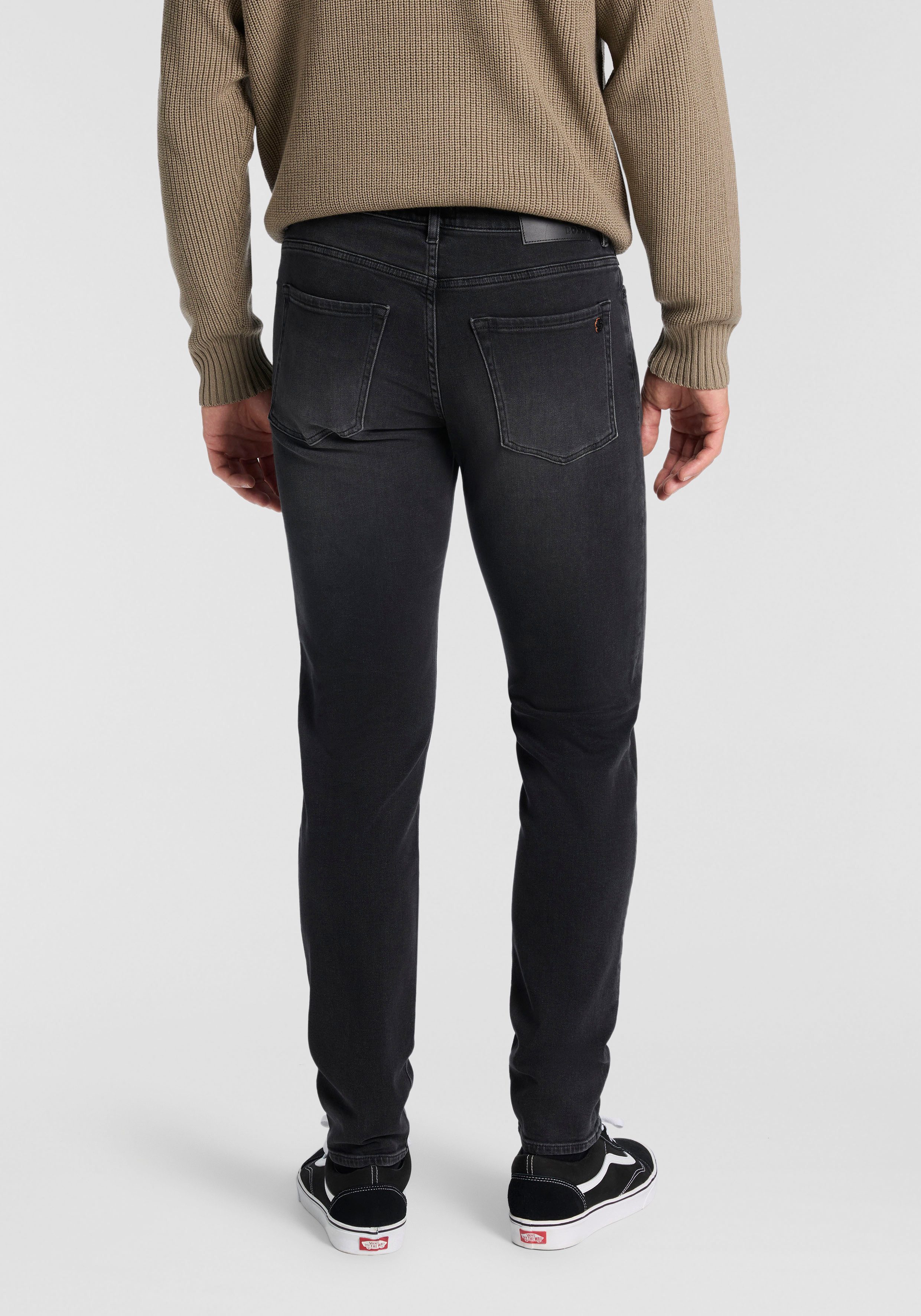 BOSS ORANGE Tapered-fit-Jeans Onyx Comfor Fit Denim Regular Tapered Fit, Stretch-Denim, Mittlere Bundhöhe