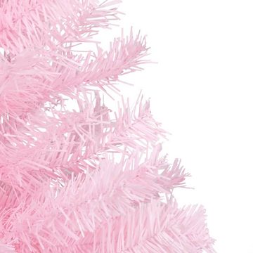 vidaXL Künstlicher Weihnachtsbaum Künstlicher Weihnachtsbaum mit LEDs Schmuck Rosa 180 cm PVC