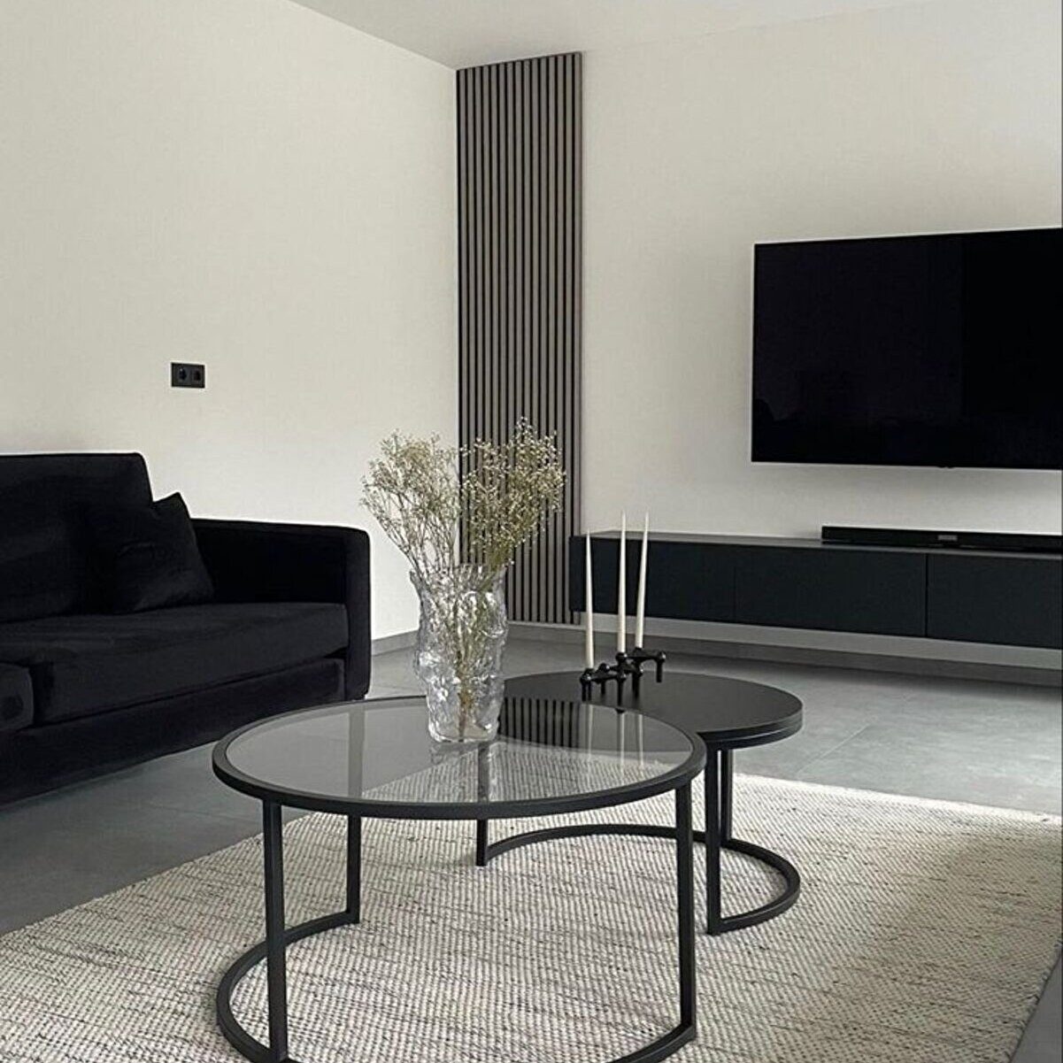 en.casa Couchtisch (2-St., Set aus 1 großem und 1 kleinem Couchtisch), Rauchglasplatten, 2 Größen 91332147