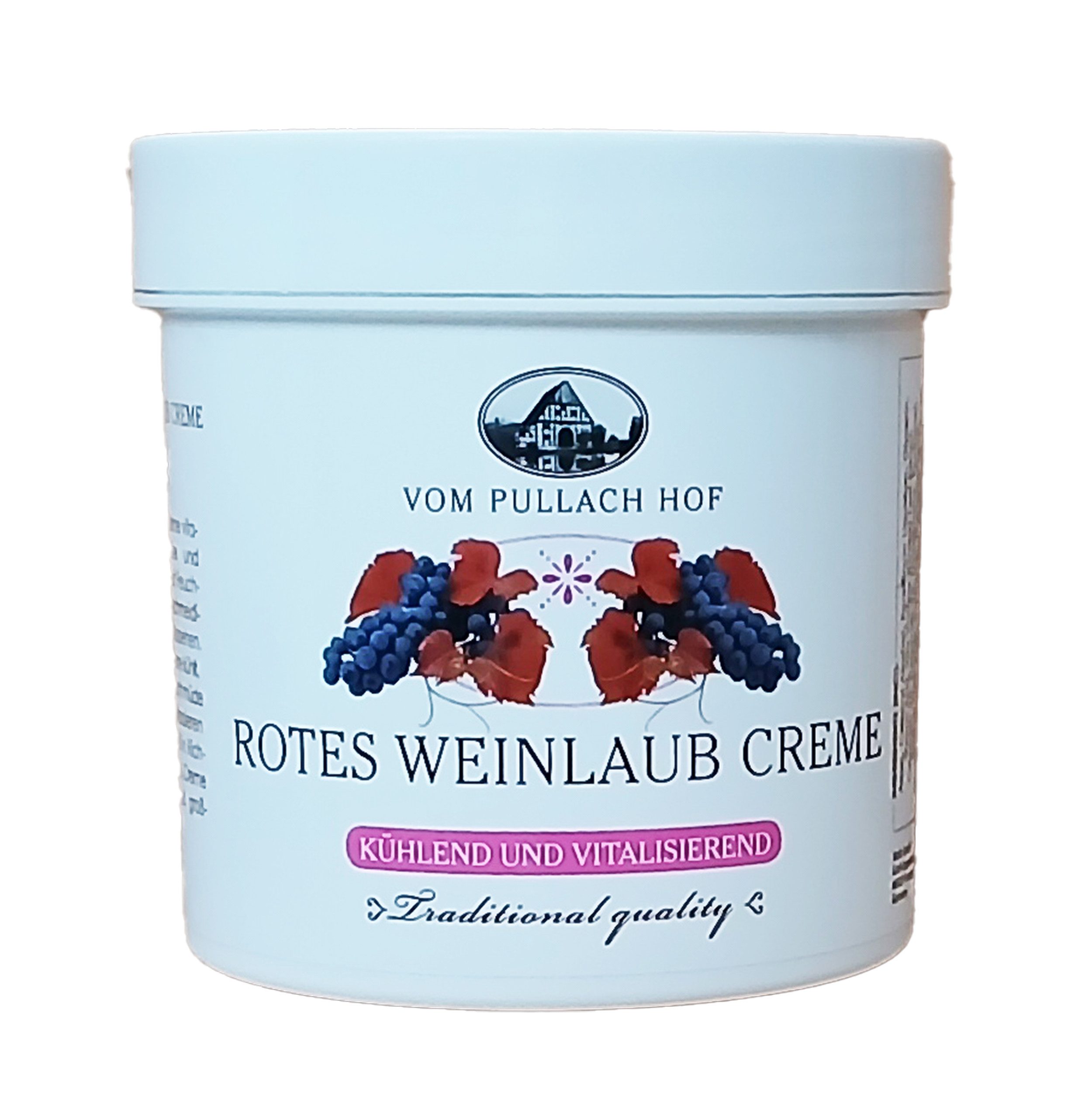 vom Pullach Hof Fußcreme ROTES WEINLAUB CREME 250ml kühlend vitalisierend Fußcreme 85, Beincreme Pflegecreme Massage Fuß Bein erfrischend pflegend