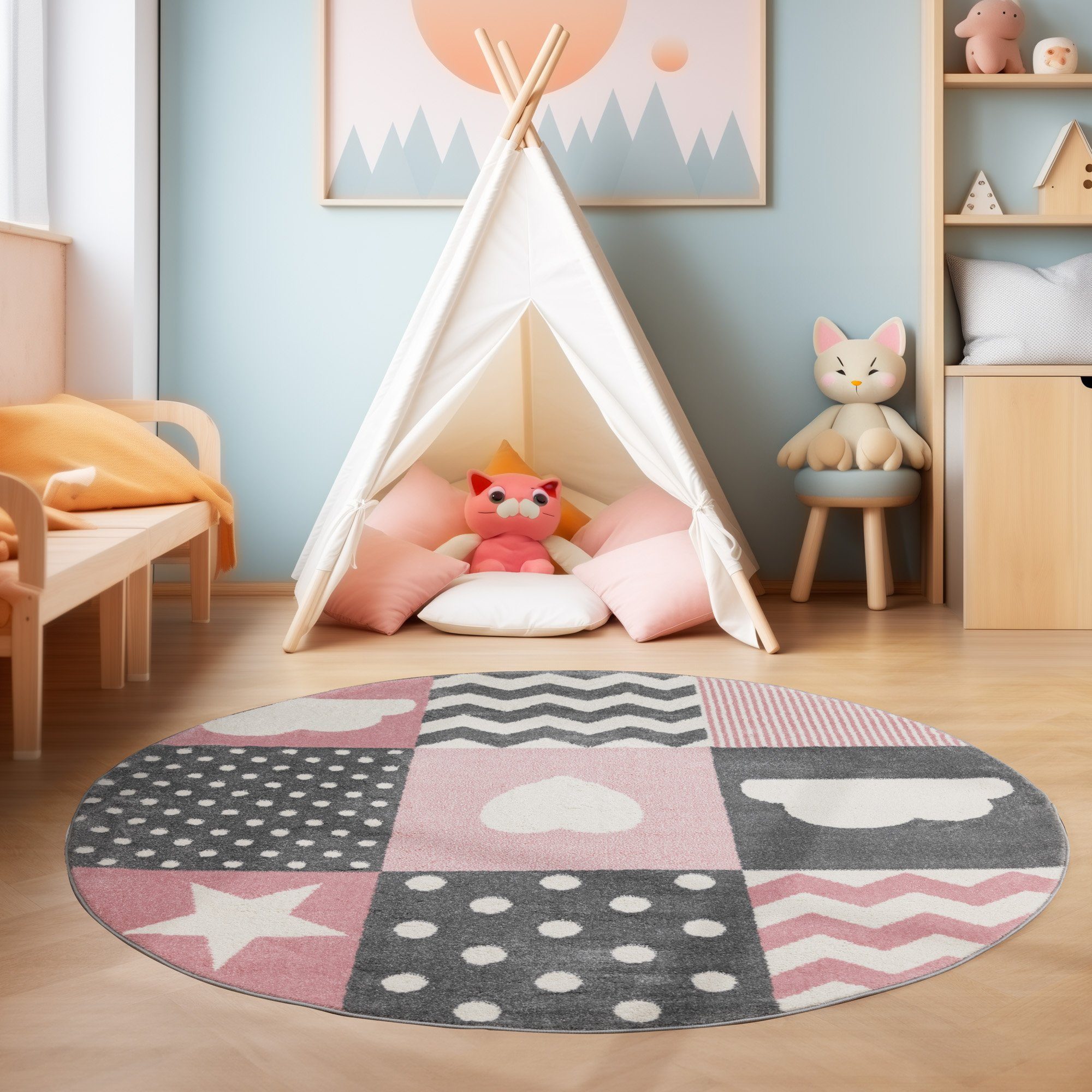 SIMPEX24 Teppich Herz und Stern Design, günstig online kaufen