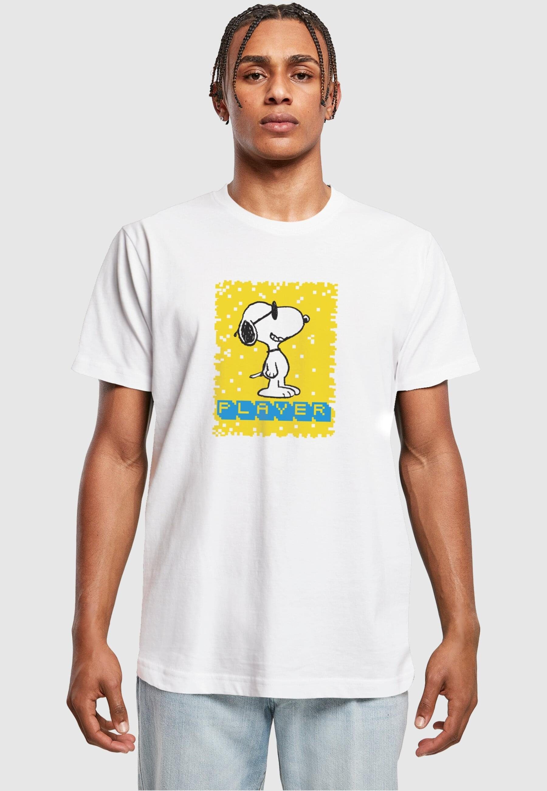 Round Neck T-Shirt - Merchcode T-Shirt Player Herren (1-tlg) white Peanuts