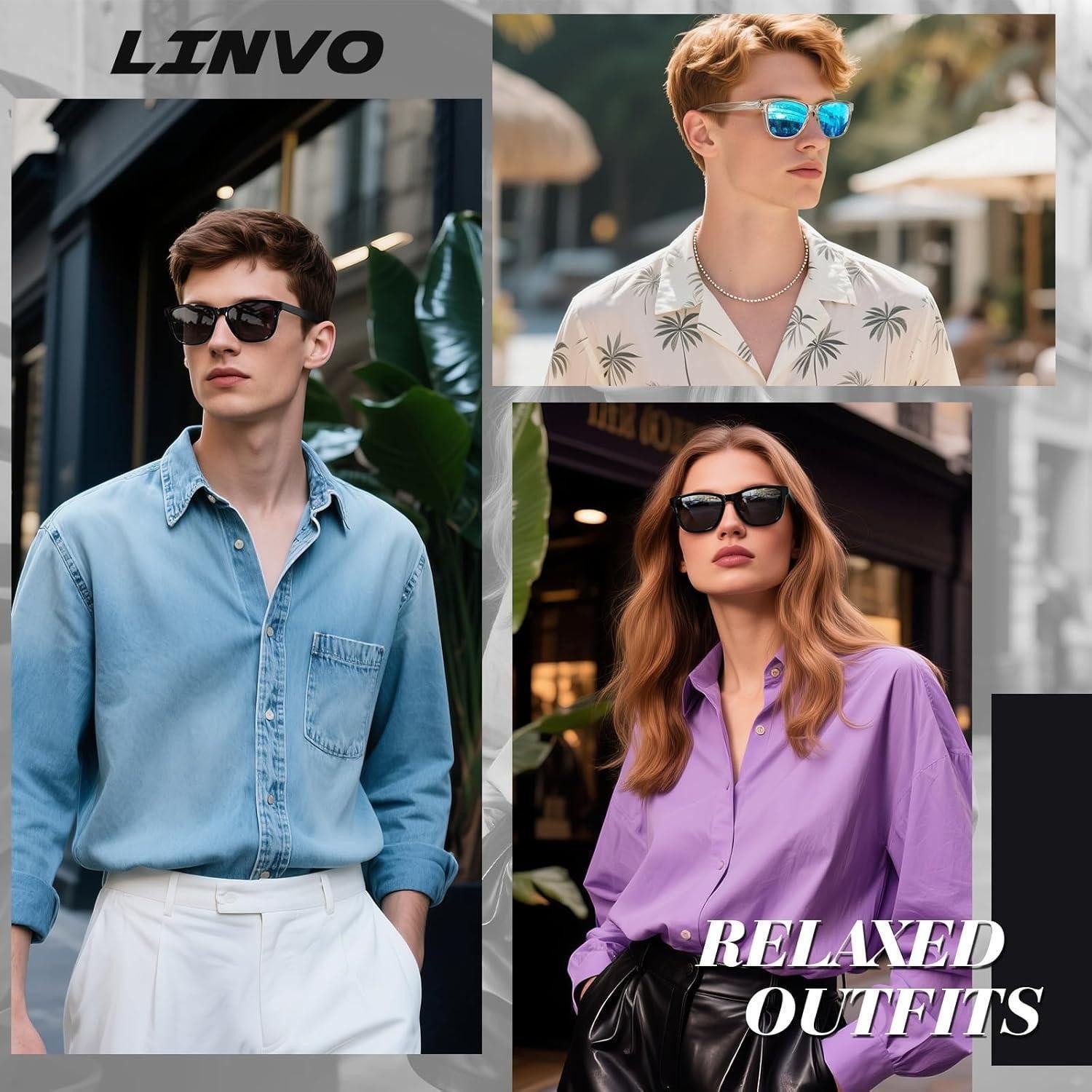 LuxusKollektion Retrosonnenbrille Sonnenbrille Herren Damen polarisiert UV400 1 Braun Farbverlauf Braun