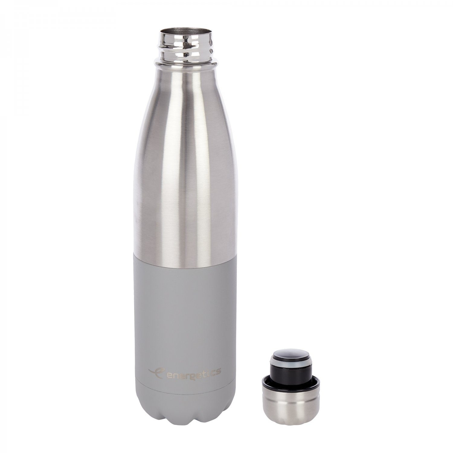 Trinkflasche Metal 0.5L Energetics METAL/GREY DARK Trinkflasche TWIST