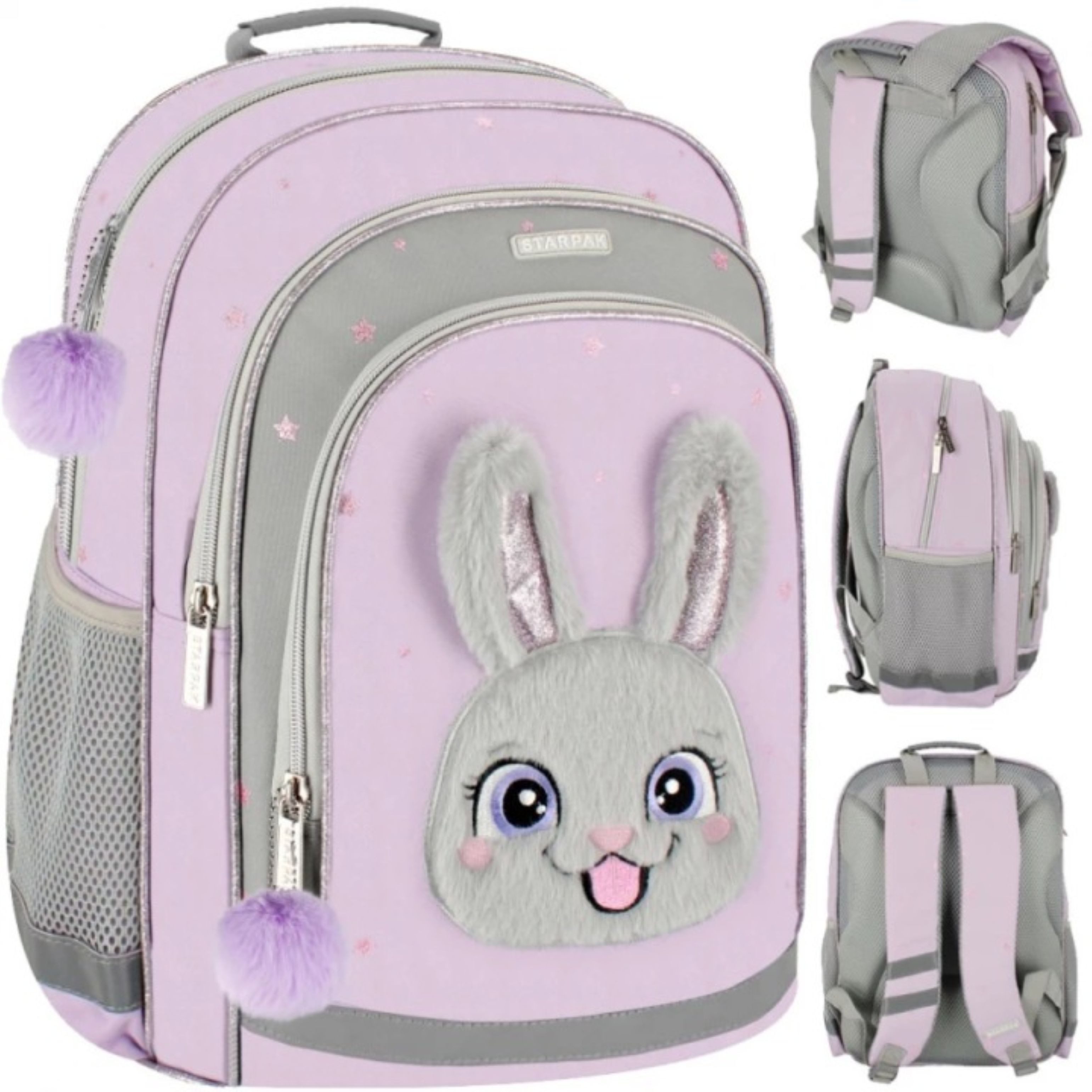 Starpak Schulrucksack Starpak Schulrucksack Hase Lila für Mädchen Klasse 1-3 40 cm (1-tlg)