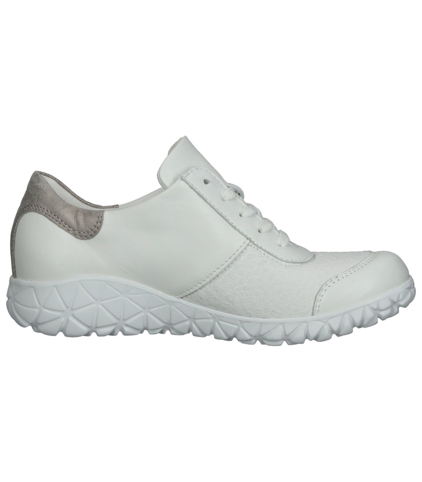 Sneaker weiß-weiß Leder/Textil Sneaker Waldläufer