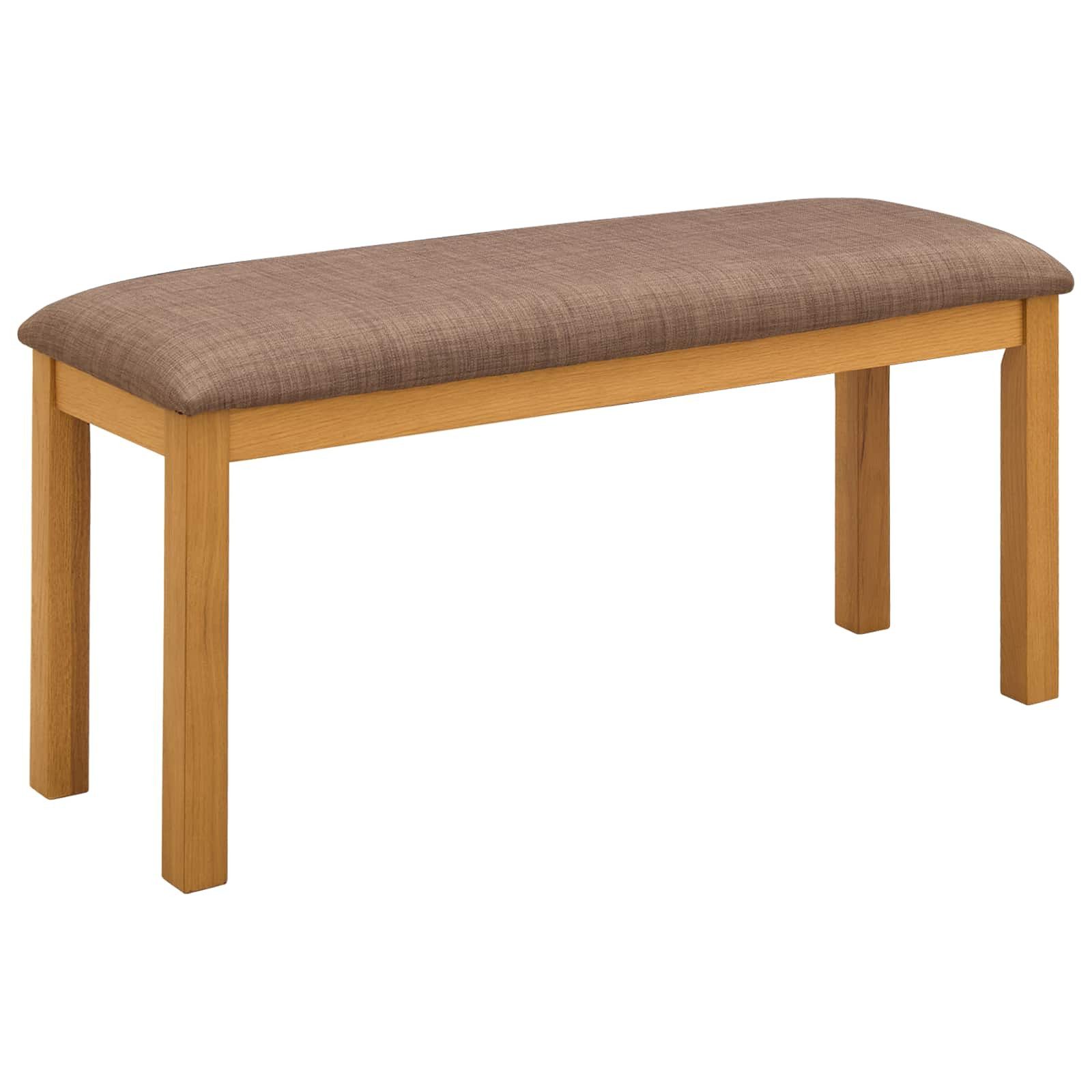 vidaXL Essbank Esstischbank 95 x 32 x 45 cm Massivholz Eiche Grau (1-St)