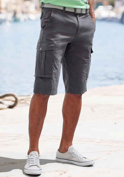 John Devin Cargoshorts kurz Hose mit Seitentaschen, Shorts aus elastischer Baumwollmischung