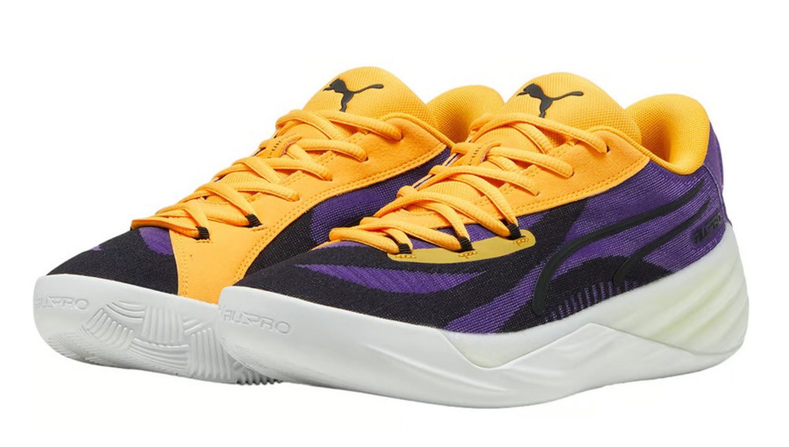 PUMA Hallen-Indoorschuhe All-Pro Nitro (Basketball) violett/gelb Herren Badmintonschuh