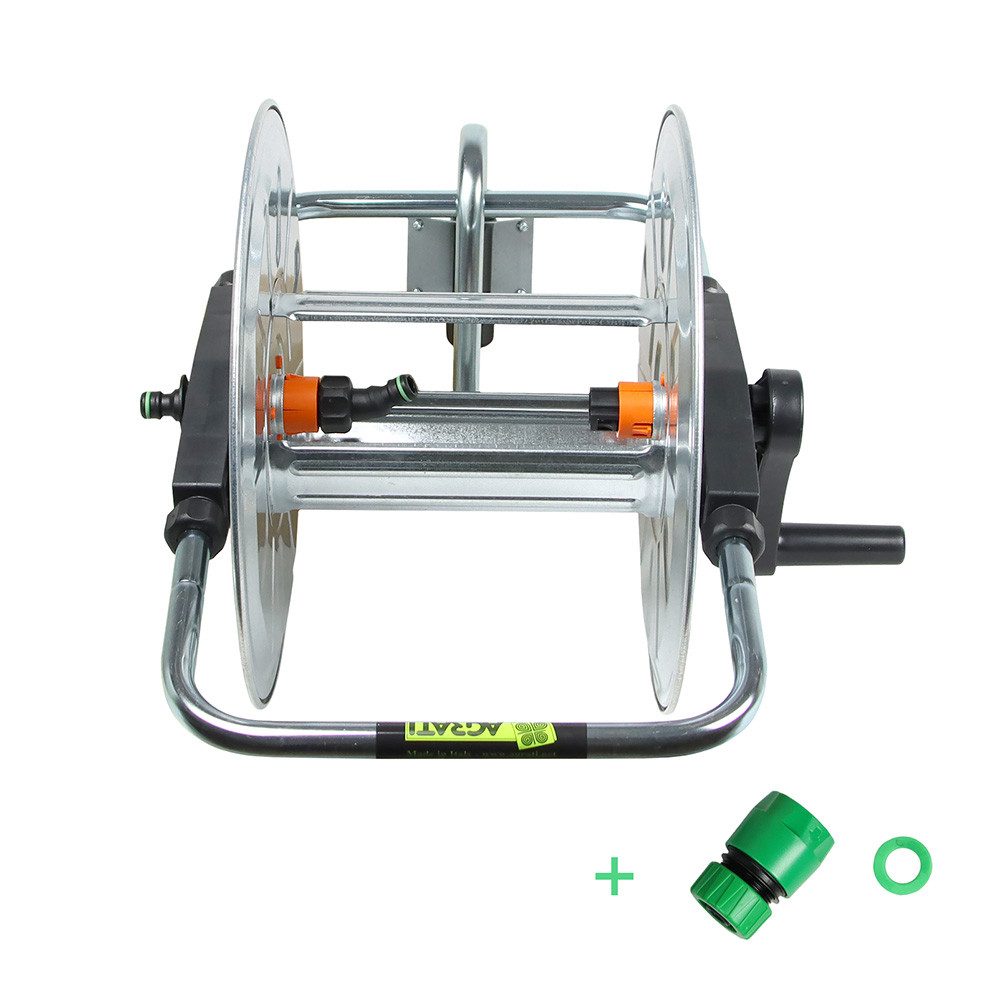 Bradas Wandschlauchhalter Mobiler Schlauchhalter 1/2" 50m ZINCANTO