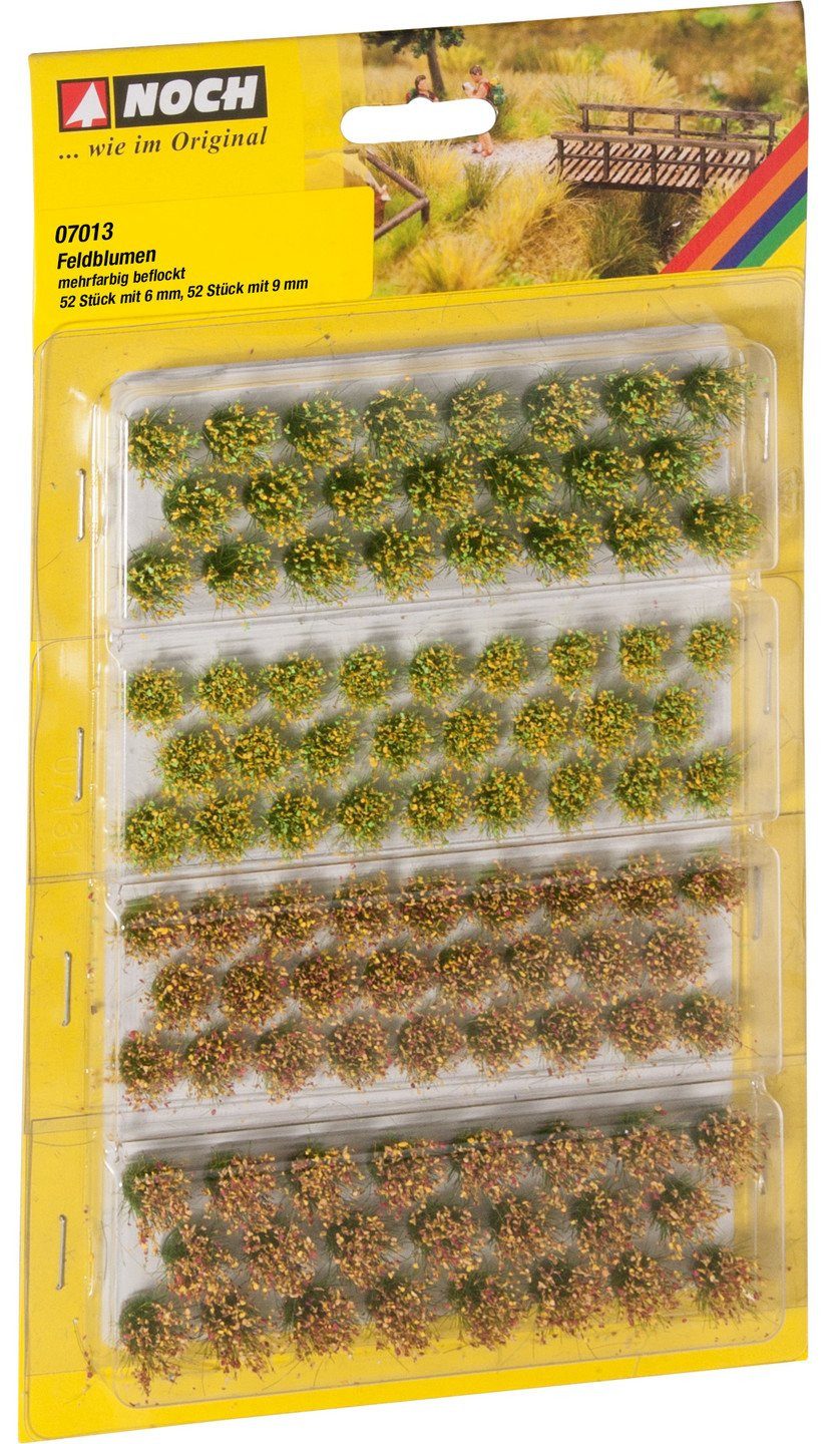 Modelleisenbahn-Streumaterial NOCH® Grasbüschel „Feldblumen“, mit blühenden Mode