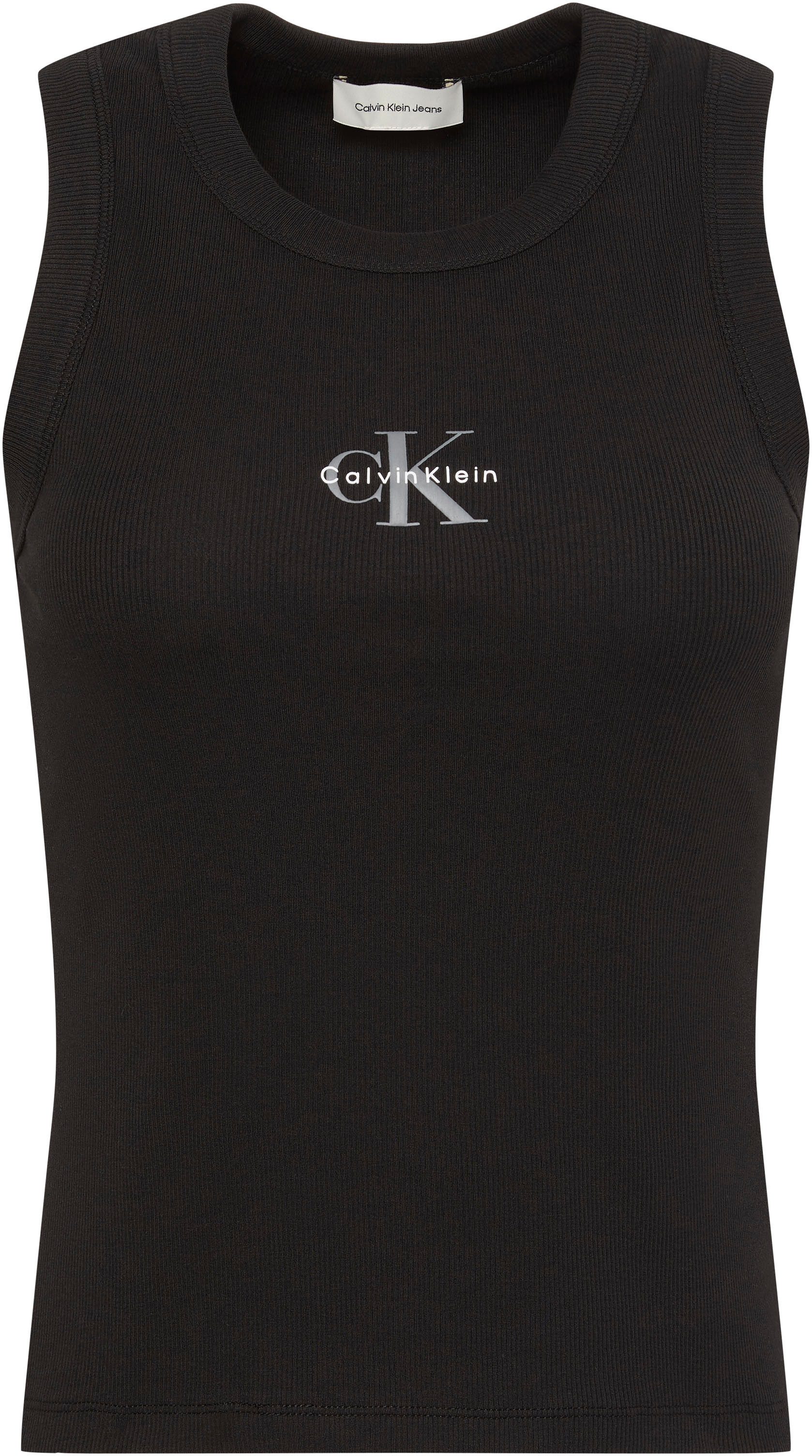 Calvin Klein Jeans Tanktop MONOGRAM RIB TANK Figurbetonte Passform mit Rundhalsausschnitt