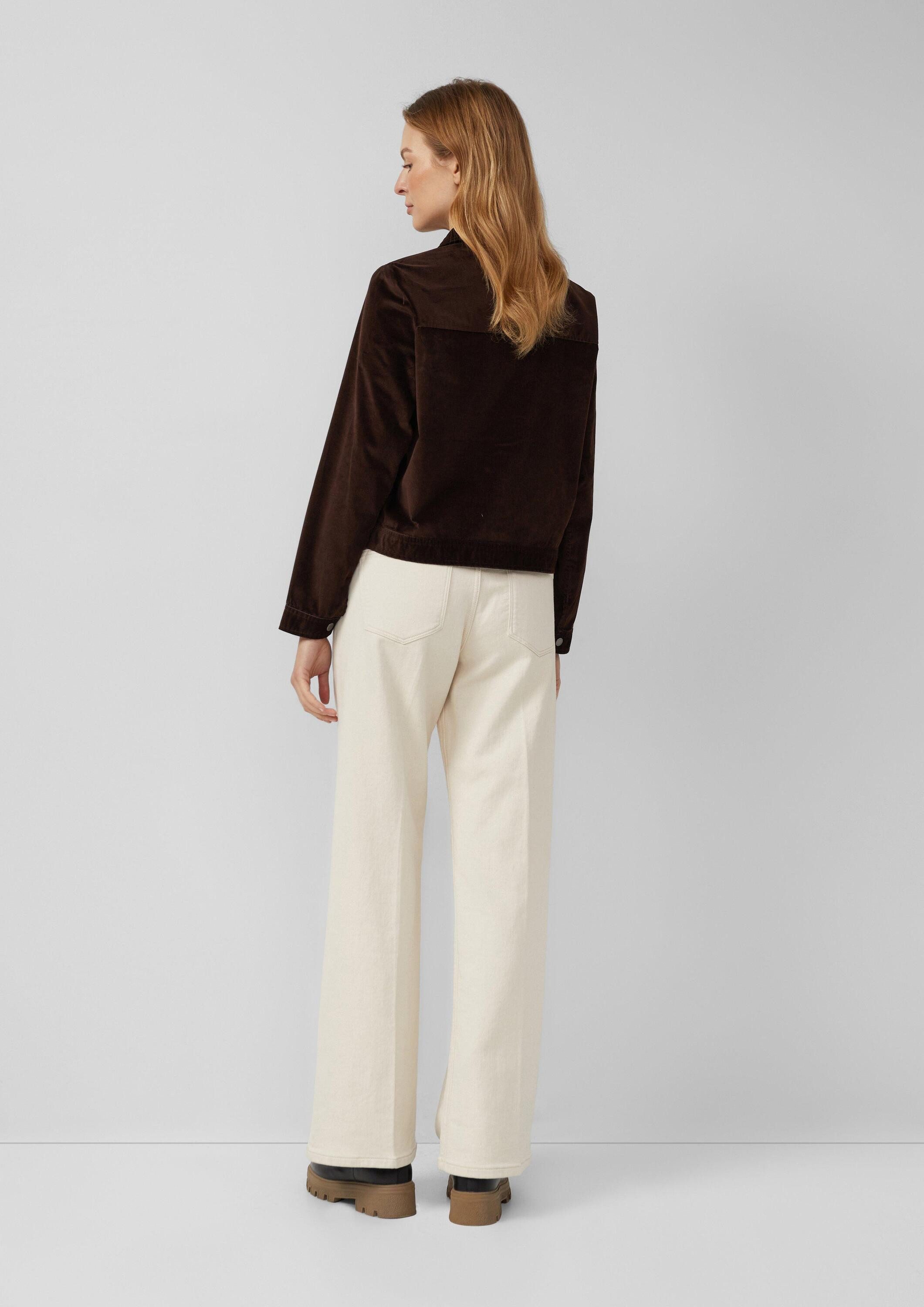 s.Oliver Funktionsjacke Indoor-Jacke Feincord-Jacke mit Hemdkragen und aufg günstig online kaufen