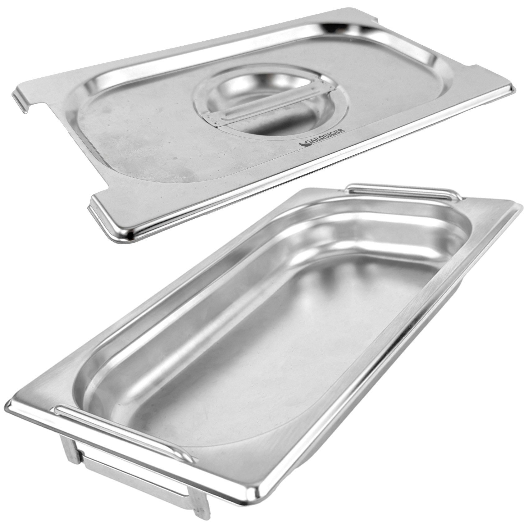 GARDINGER Aufbewahrungssystem GARDINGER GN-Behälter 1/4 40 mm tief Gastronormbehälter Set mit Deckel, Edelstahl